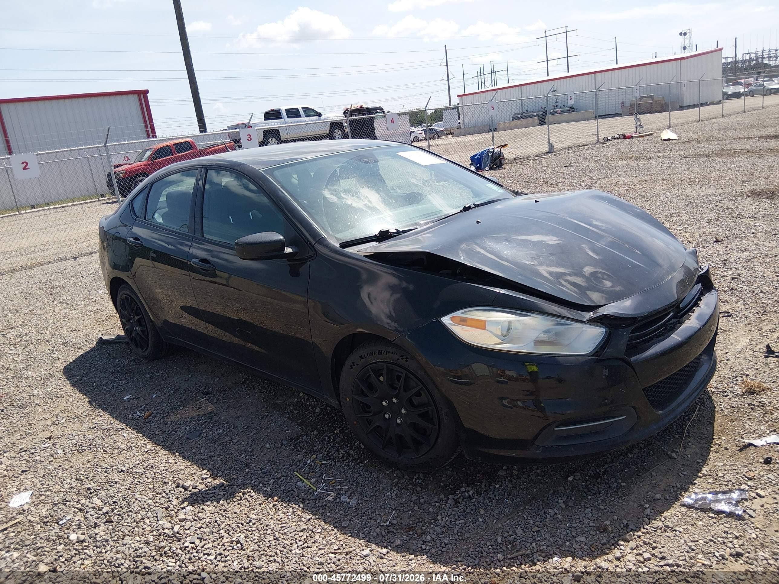 2015 Dodge Dart Se Black vin: 1C3CDFAA2FD300771