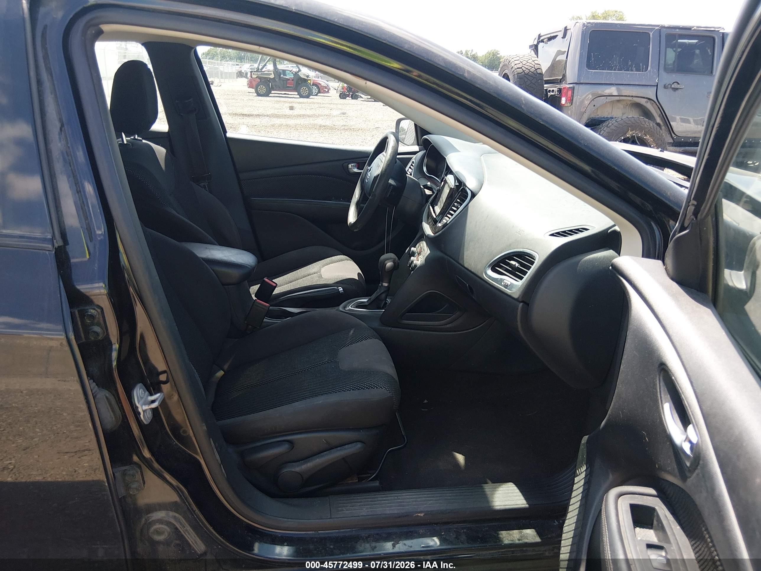 2015 Dodge Dart Se Black vin: 1C3CDFAA2FD300771