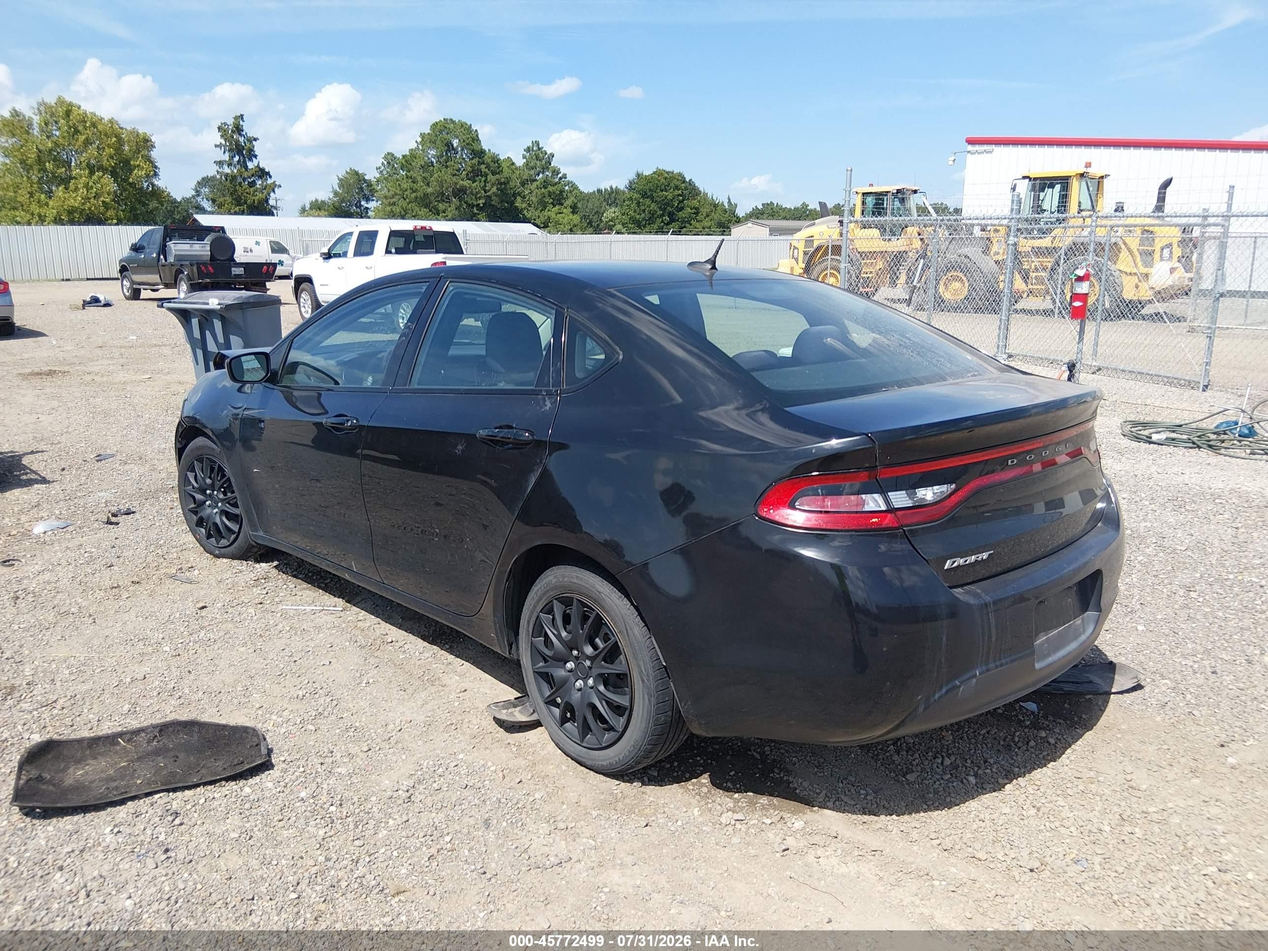 2015 Dodge Dart Se Black vin: 1C3CDFAA2FD300771