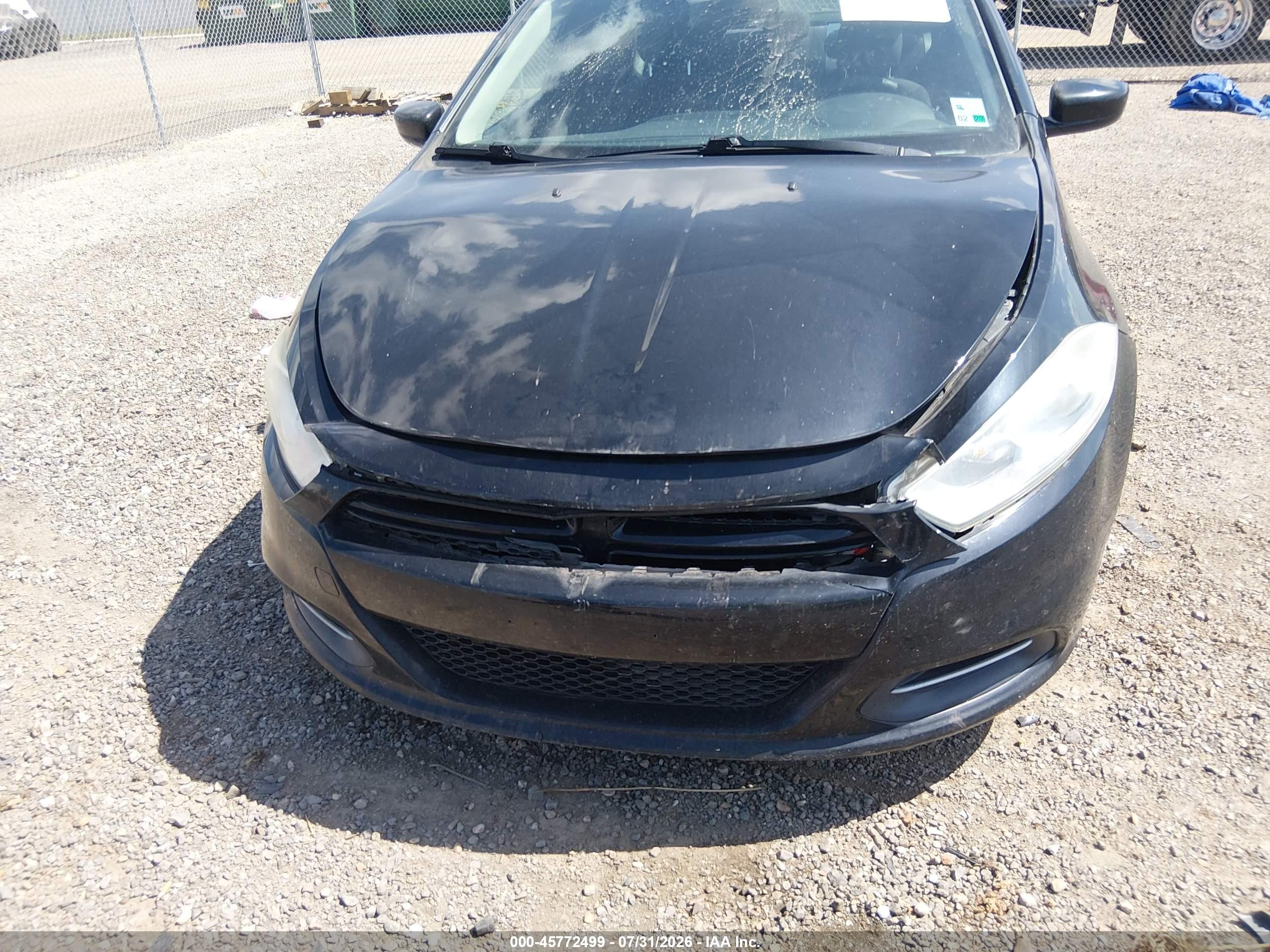 2015 Dodge Dart Se Black vin: 1C3CDFAA2FD300771