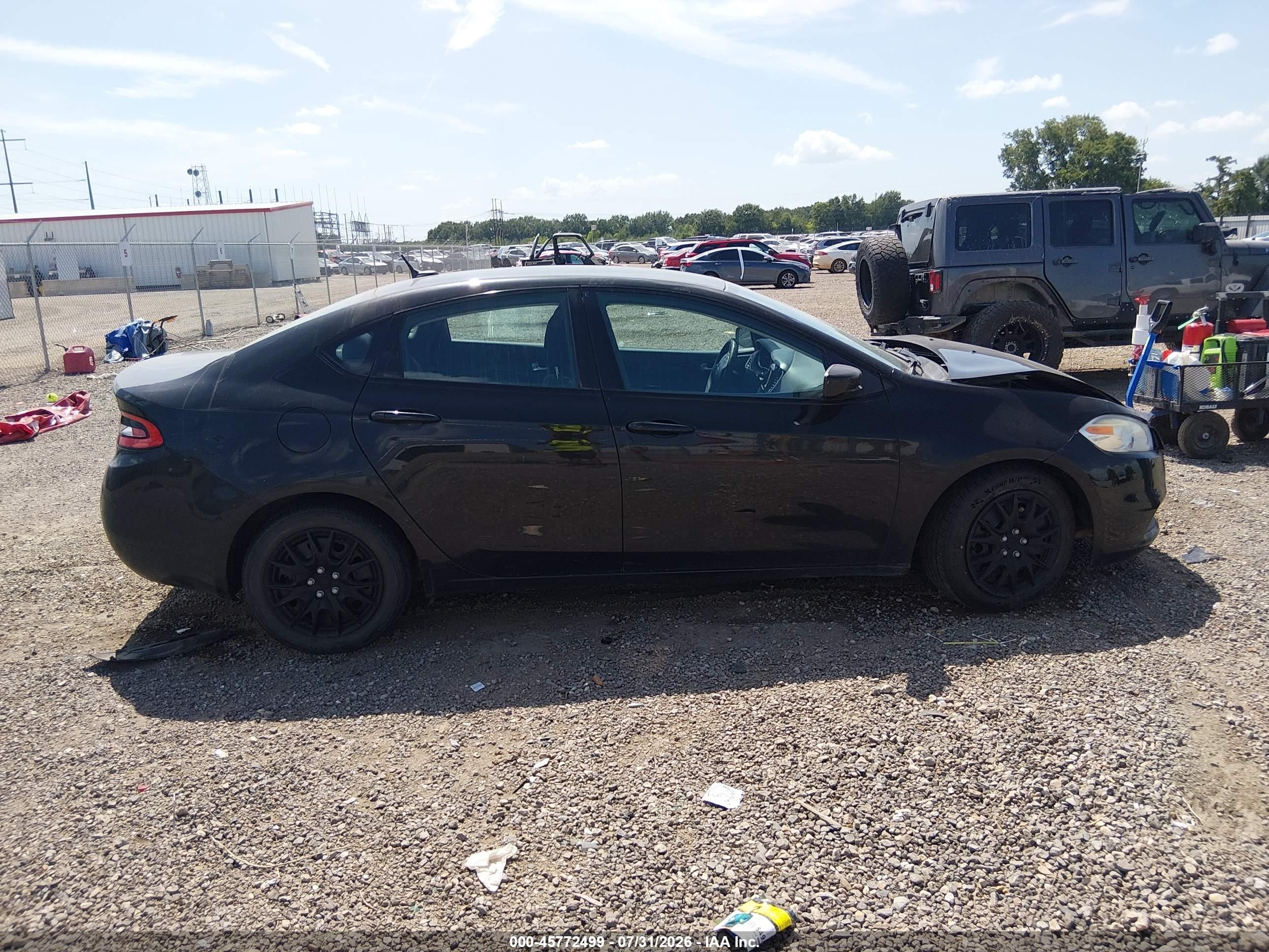 2015 Dodge Dart Se Black vin: 1C3CDFAA2FD300771