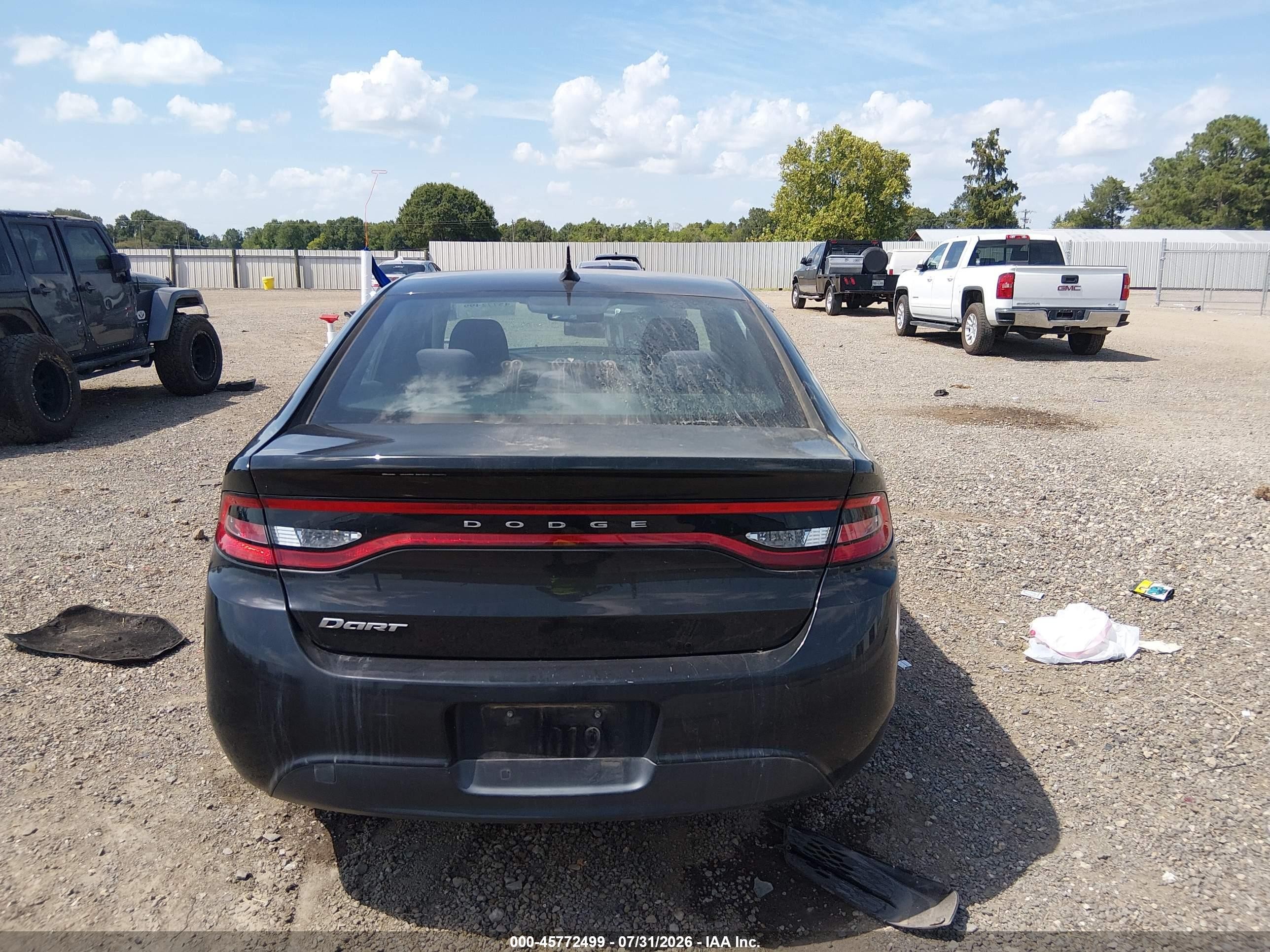 2015 Dodge Dart Se Black vin: 1C3CDFAA2FD300771