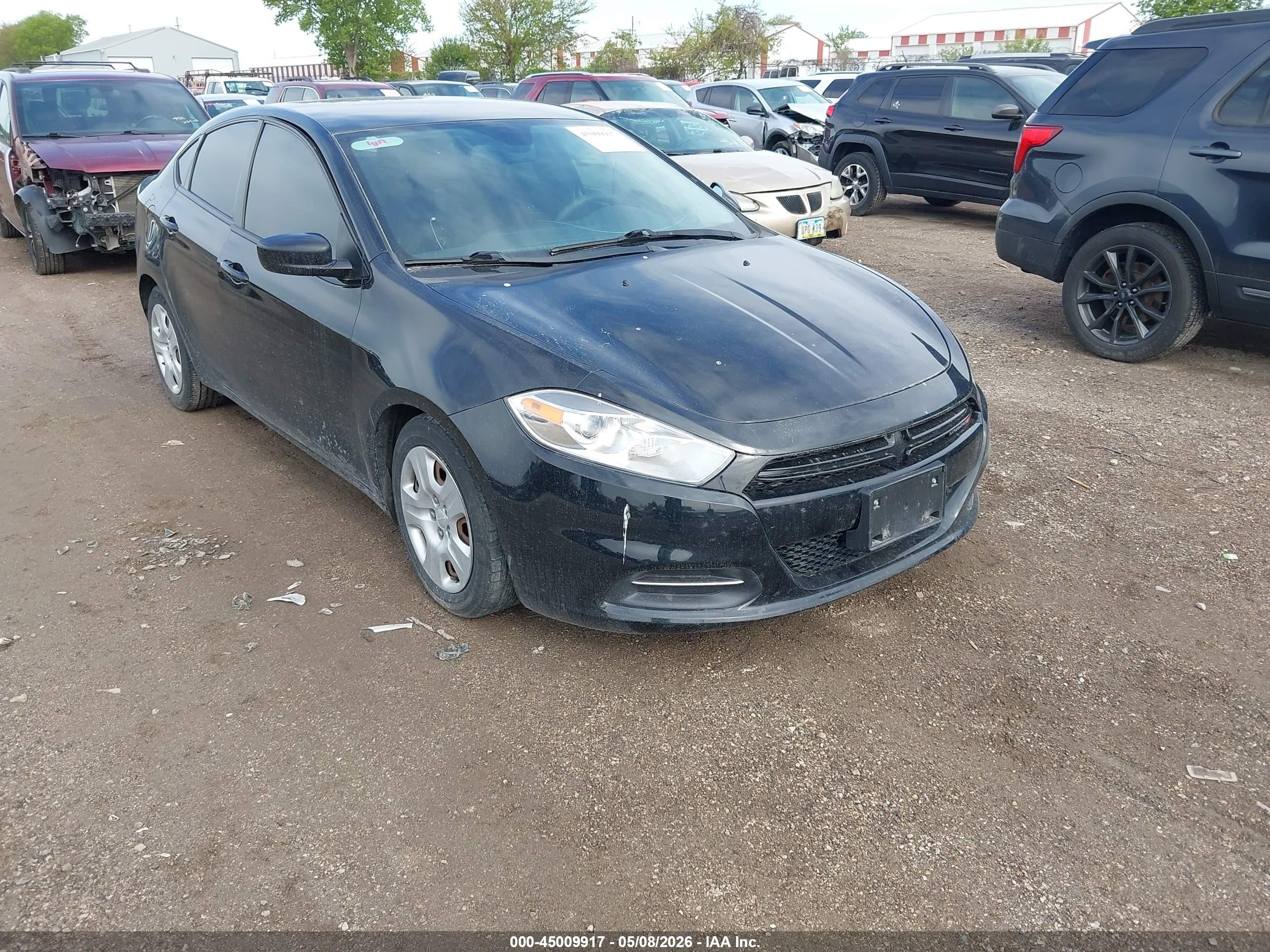2015 Dodge Dart Se Black vin: 1C3CDFAA2FD404600