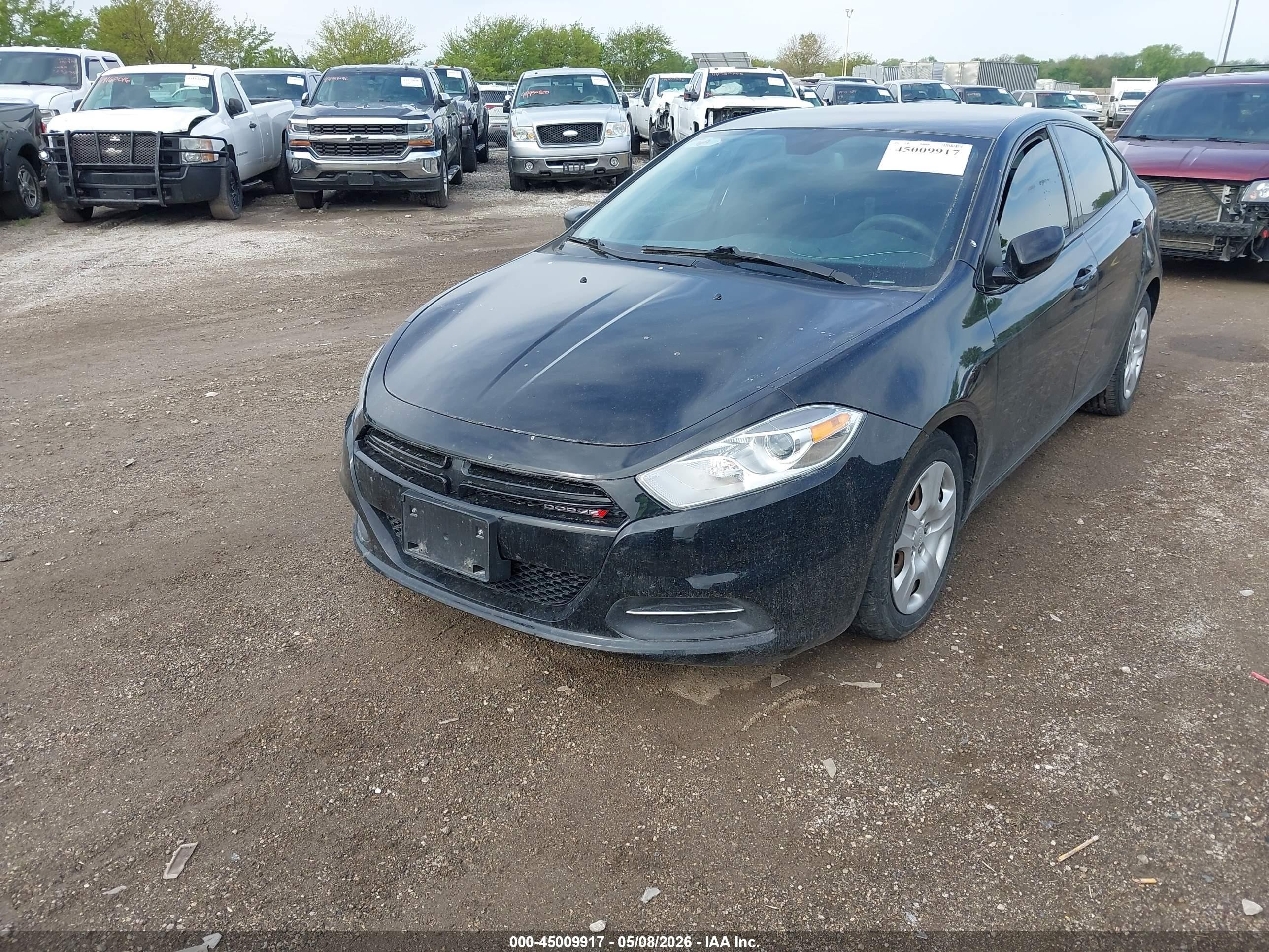 2015 Dodge Dart Se Black vin: 1C3CDFAA2FD404600
