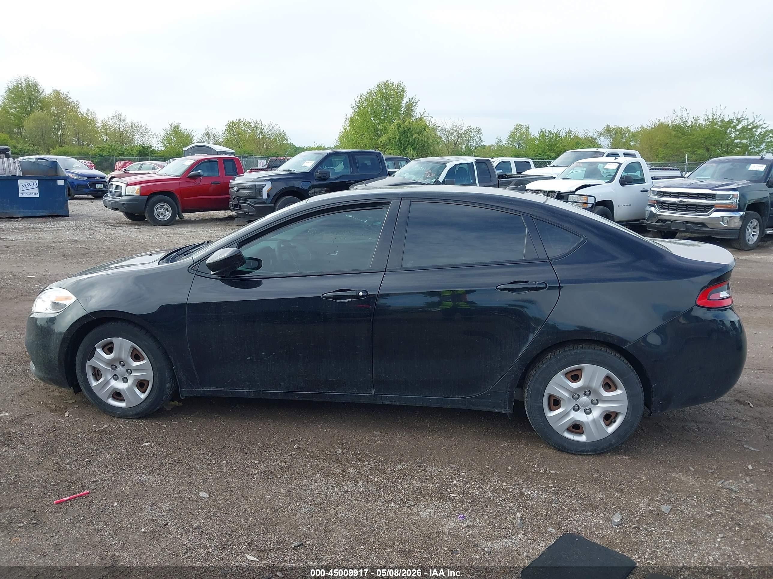 2015 Dodge Dart Se Black vin: 1C3CDFAA2FD404600