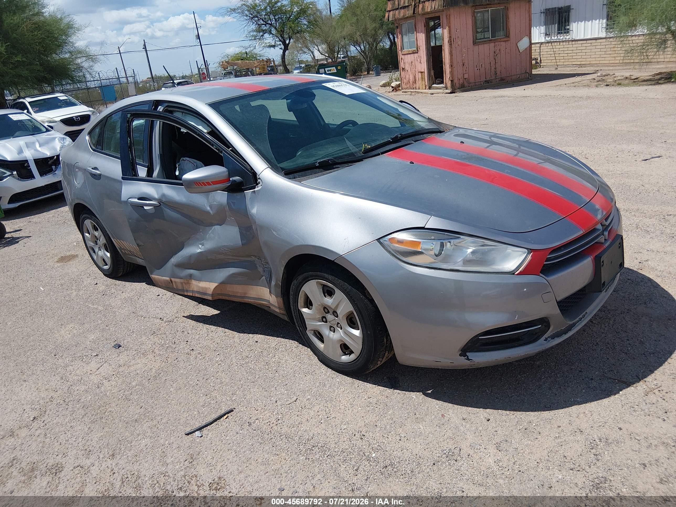 2015 Dodge Dart Se Silver vin: 1C3CDFAA3FD146474
