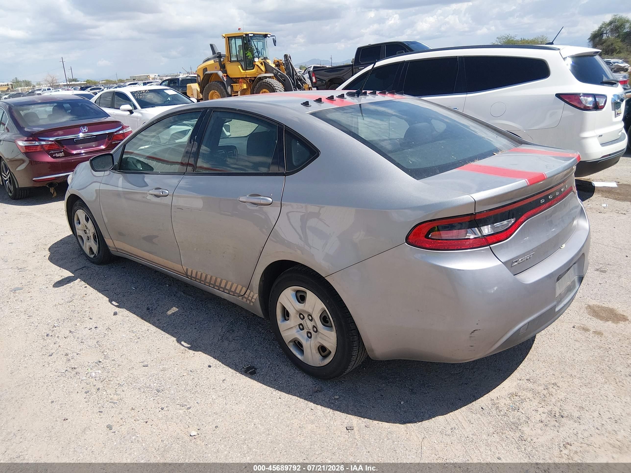 2015 Dodge Dart Se Silver vin: 1C3CDFAA3FD146474