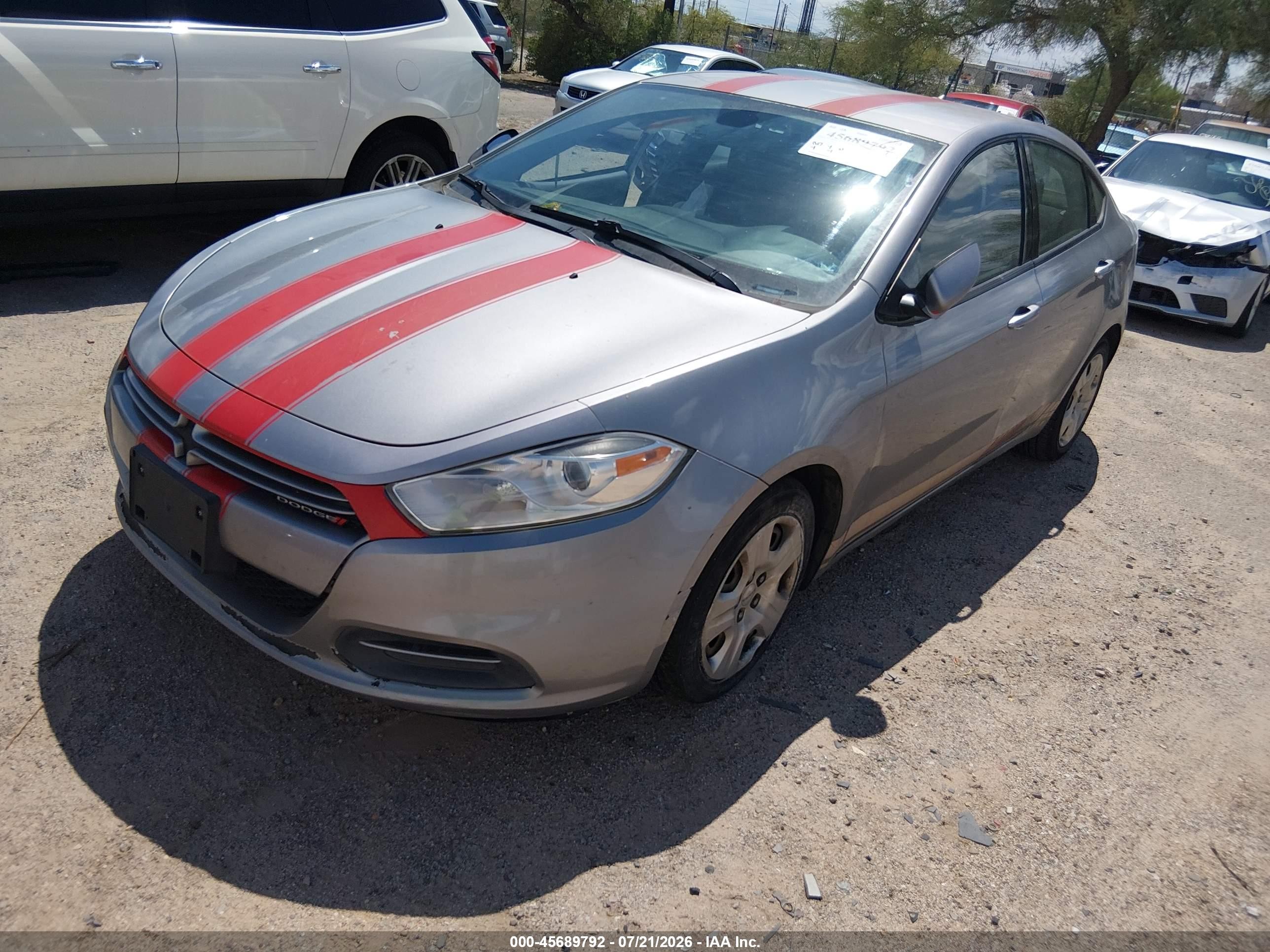 2015 Dodge Dart Se Silver vin: 1C3CDFAA3FD146474
