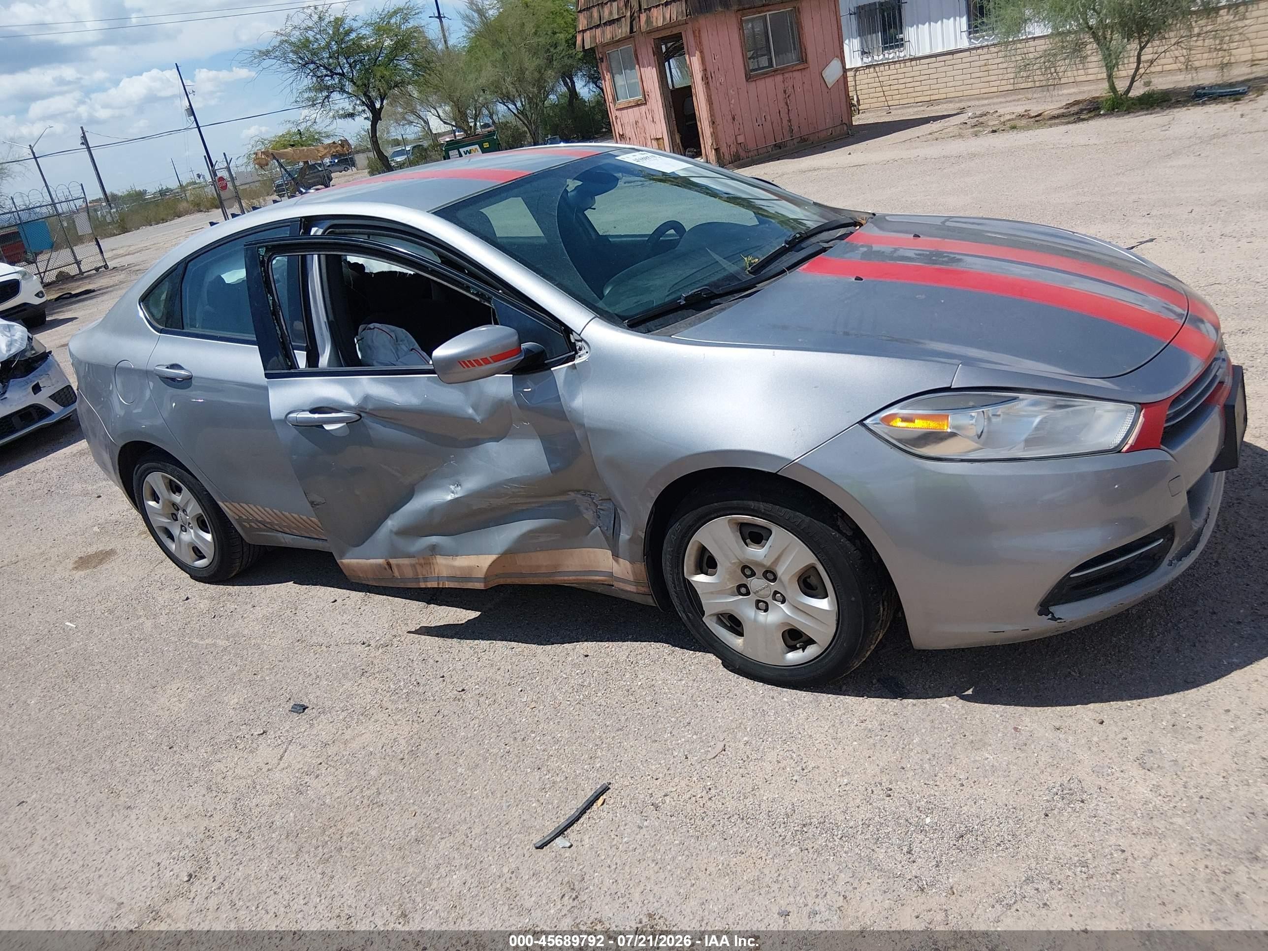2015 Dodge Dart Se Silver vin: 1C3CDFAA3FD146474