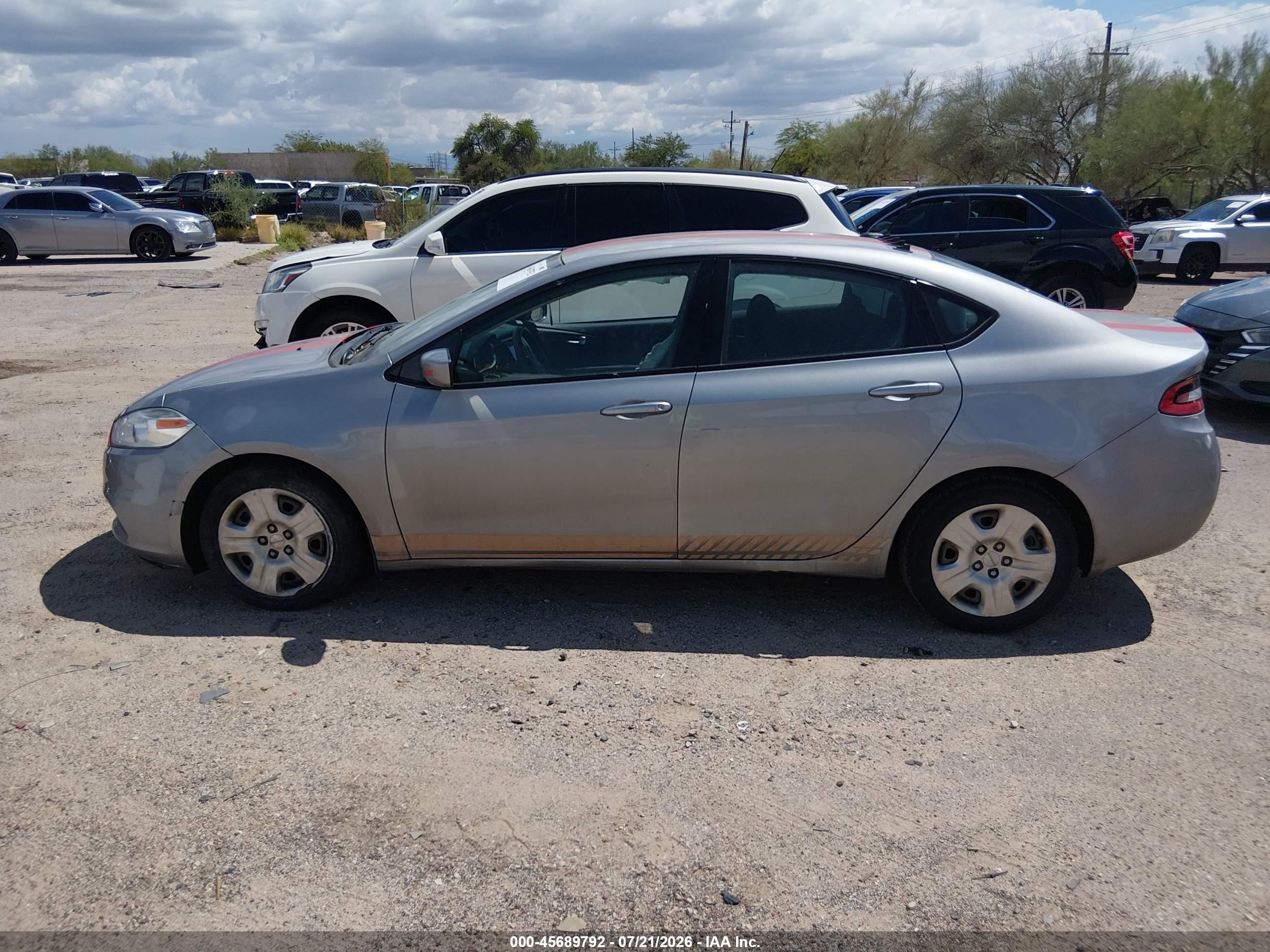 2015 Dodge Dart Se Silver vin: 1C3CDFAA3FD146474