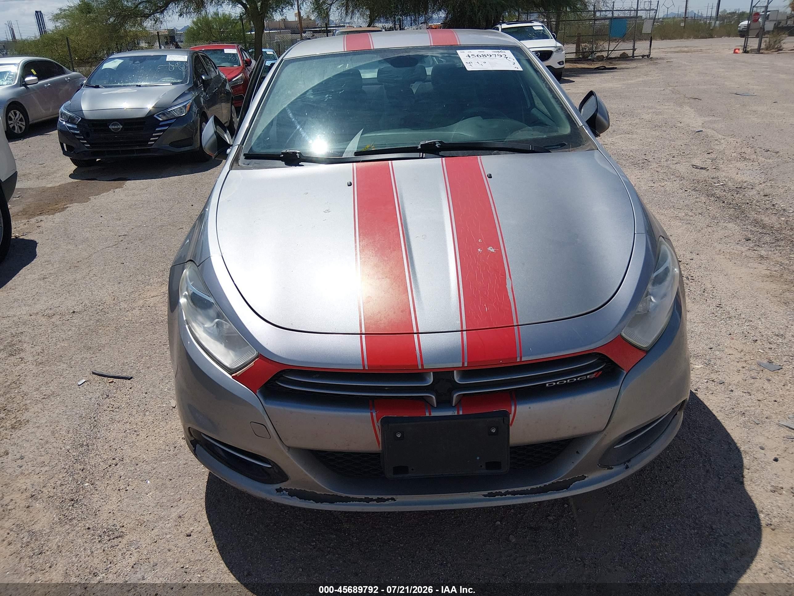 2015 Dodge Dart Se Silver vin: 1C3CDFAA3FD146474