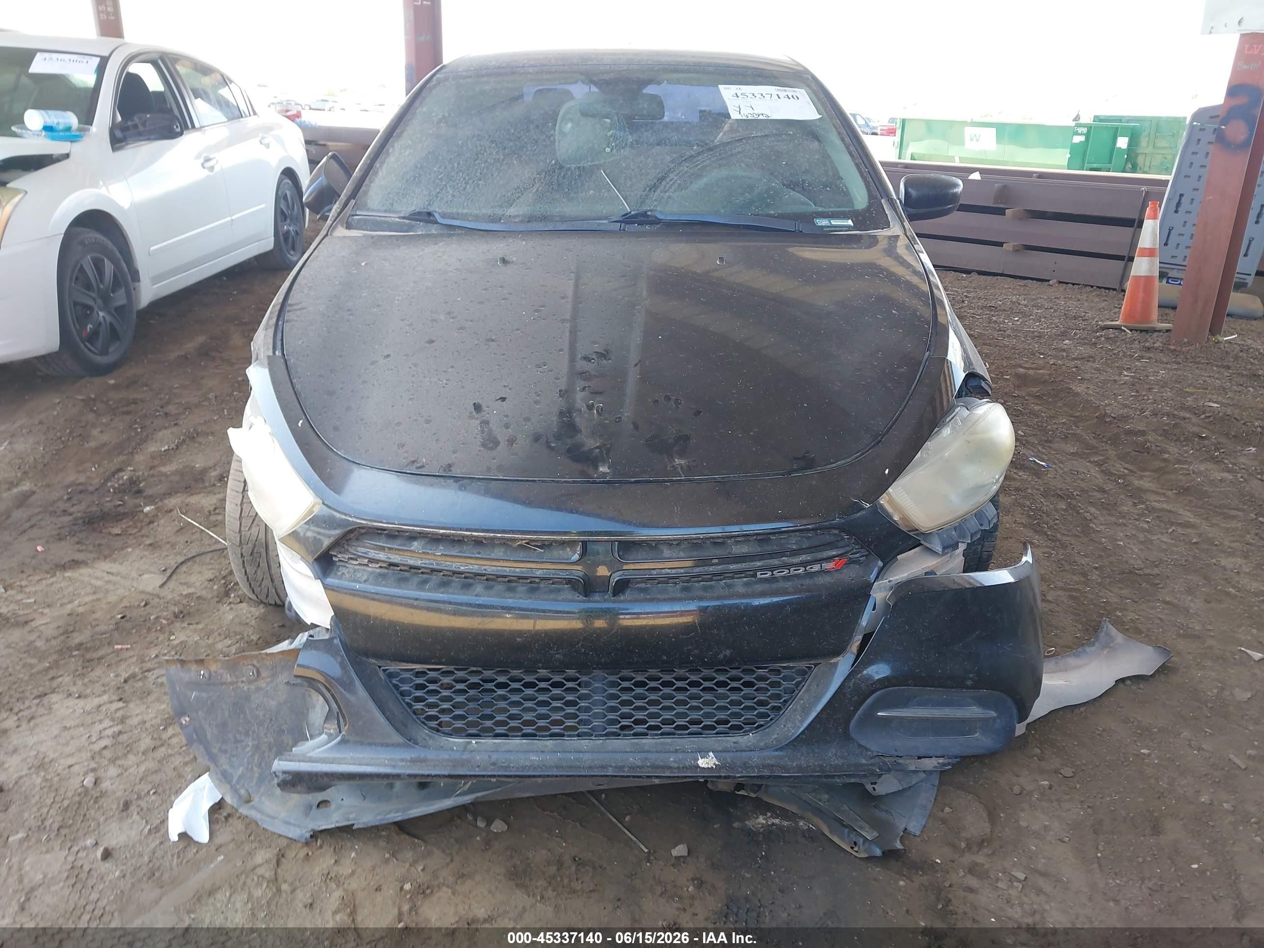 2015 Dodge Dart Se Black vin: 1C3CDFAA3FD406291