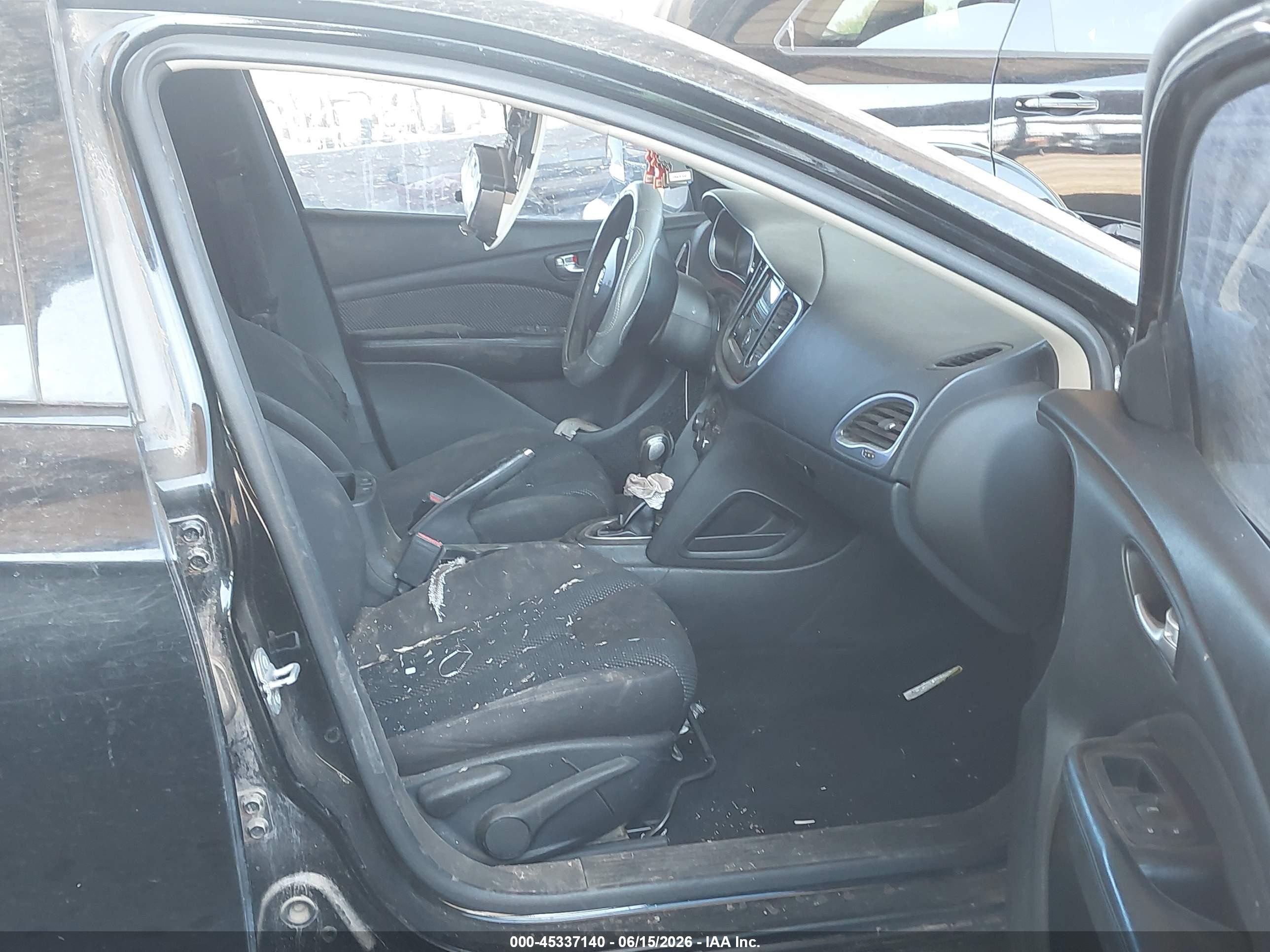 2015 Dodge Dart Se Black vin: 1C3CDFAA3FD406291