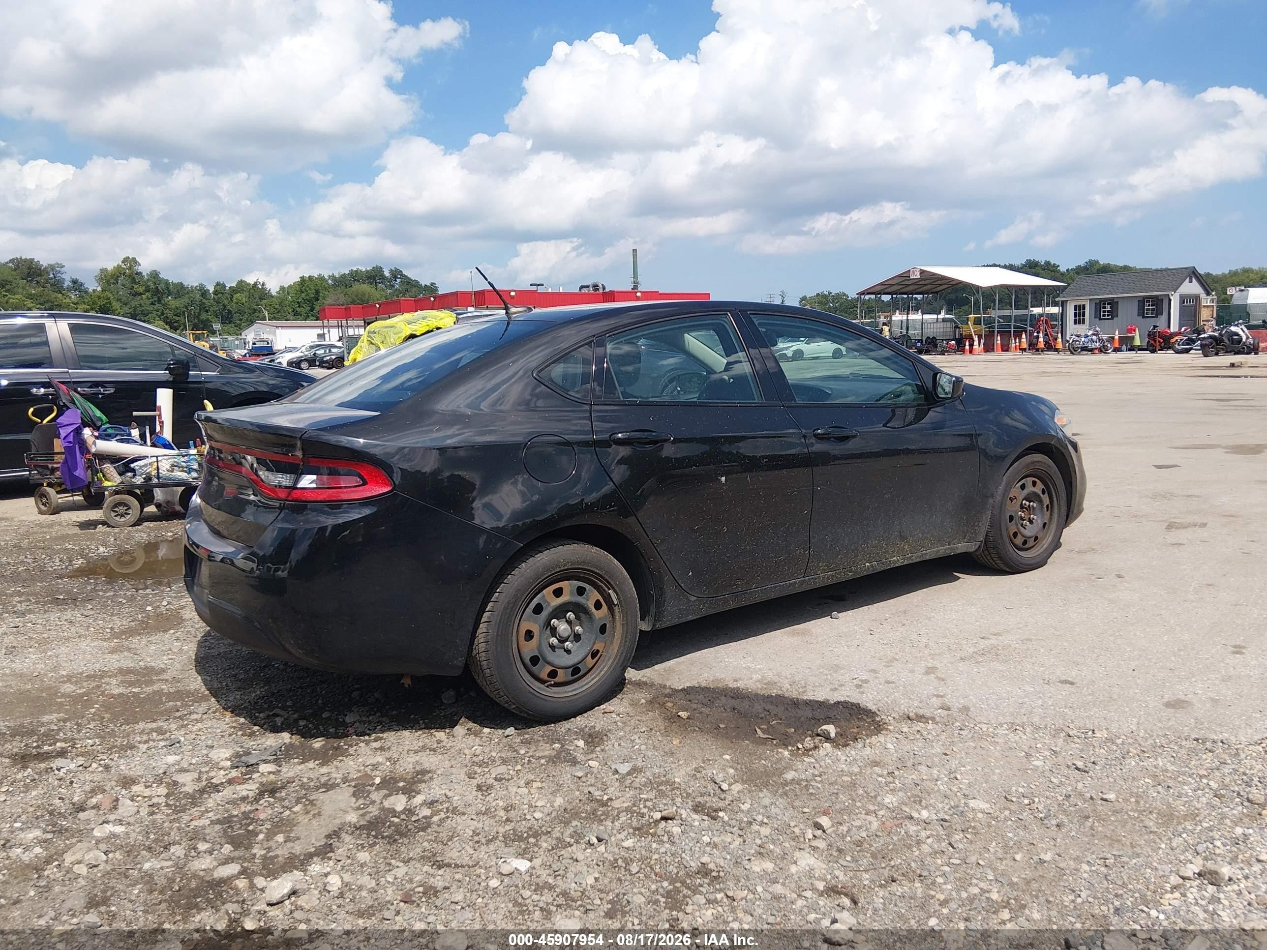 2015 Dodge Dart Se Black vin: 1C3CDFAA3FD415458