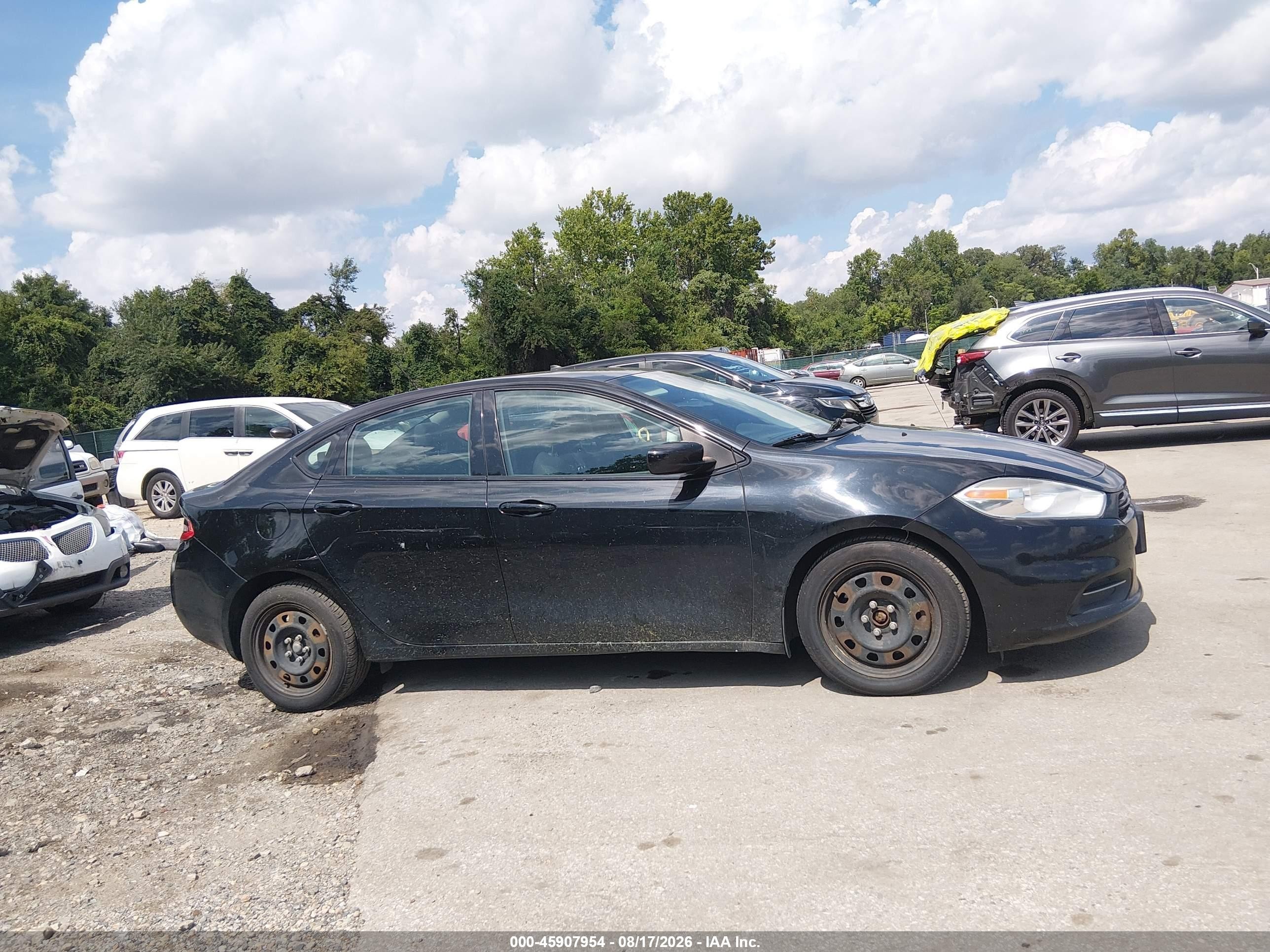 2015 Dodge Dart Se Black vin: 1C3CDFAA3FD415458