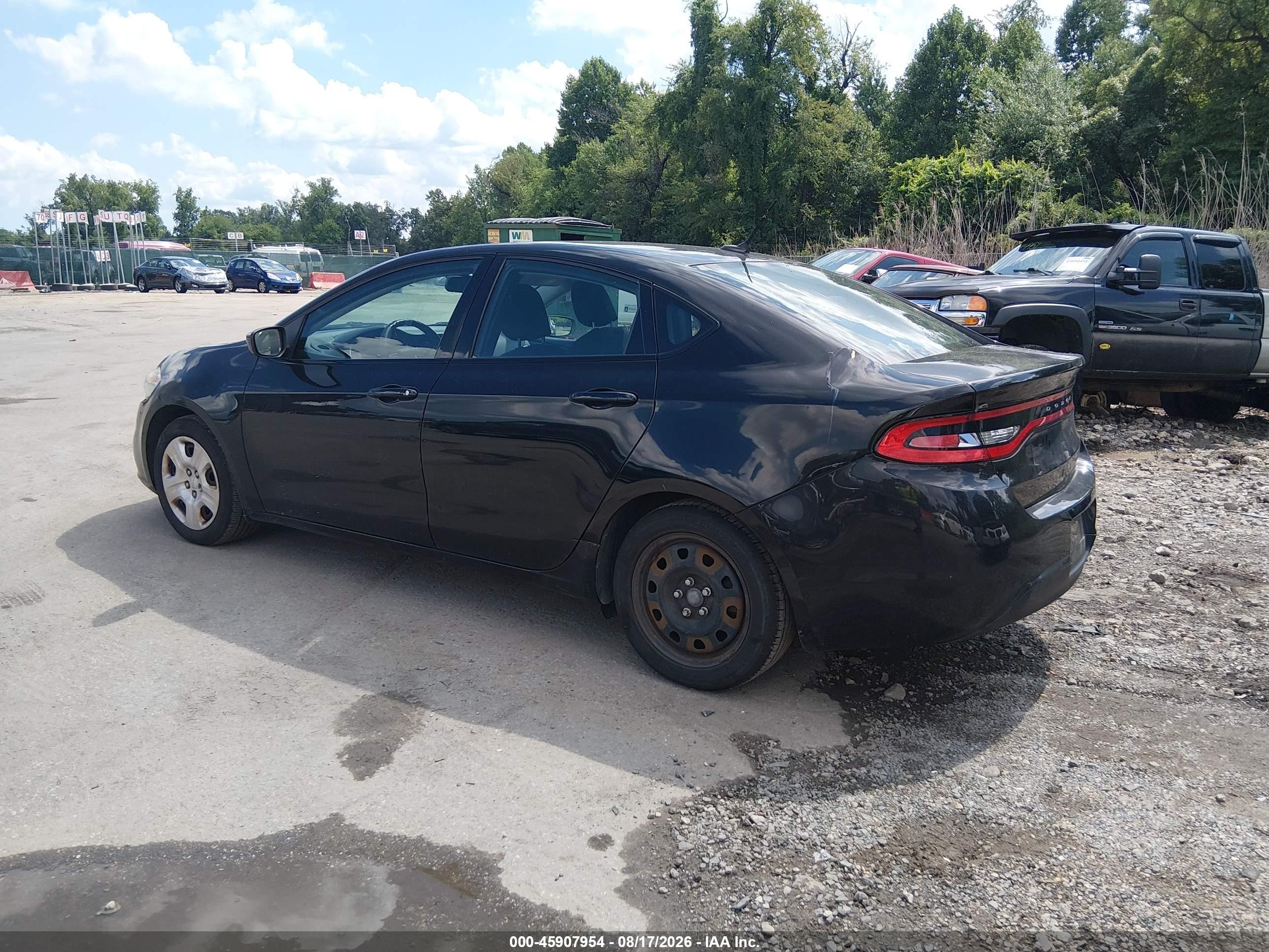 2015 Dodge Dart Se Black vin: 1C3CDFAA3FD415458