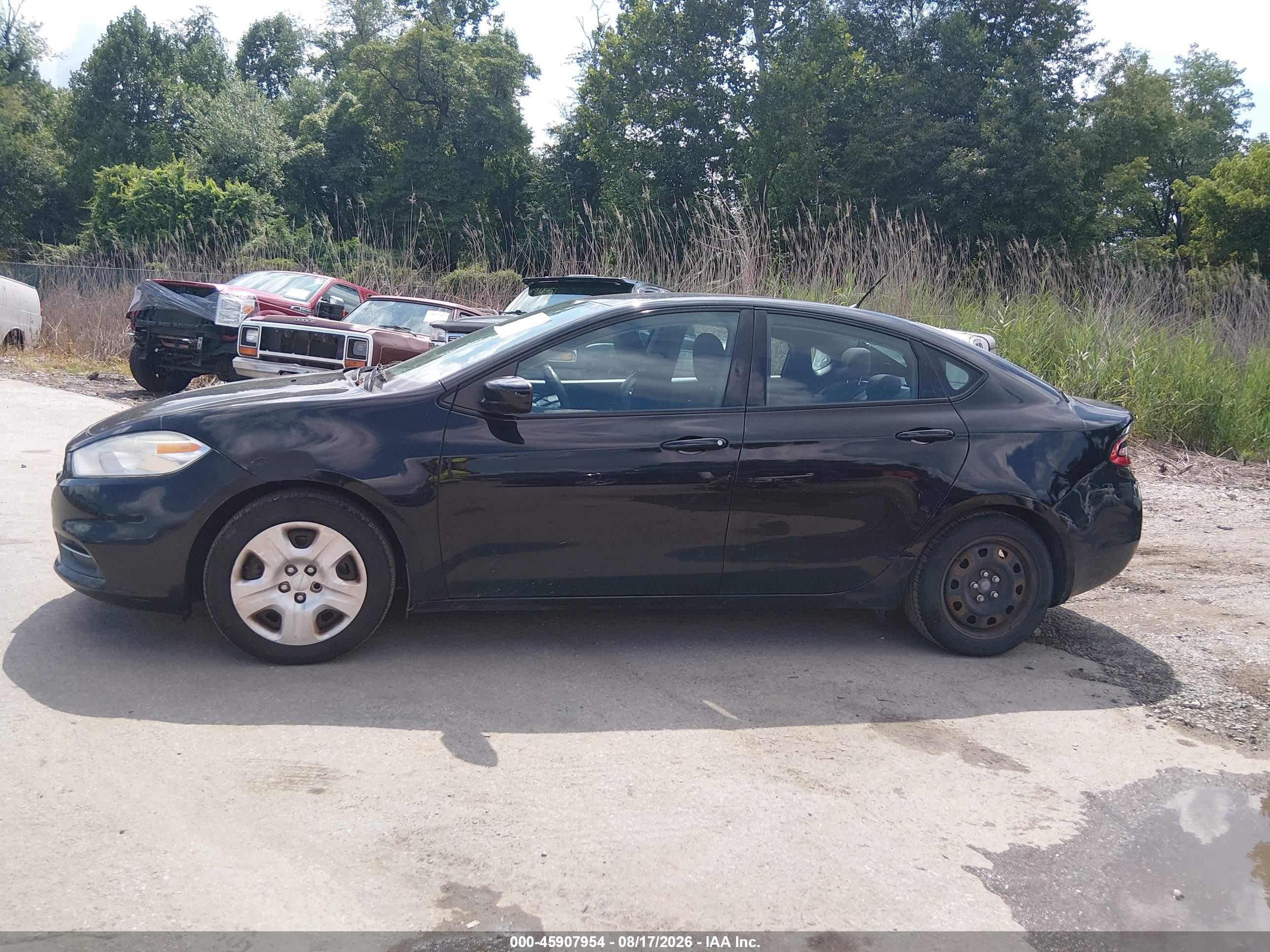 2015 Dodge Dart Se Black vin: 1C3CDFAA3FD415458