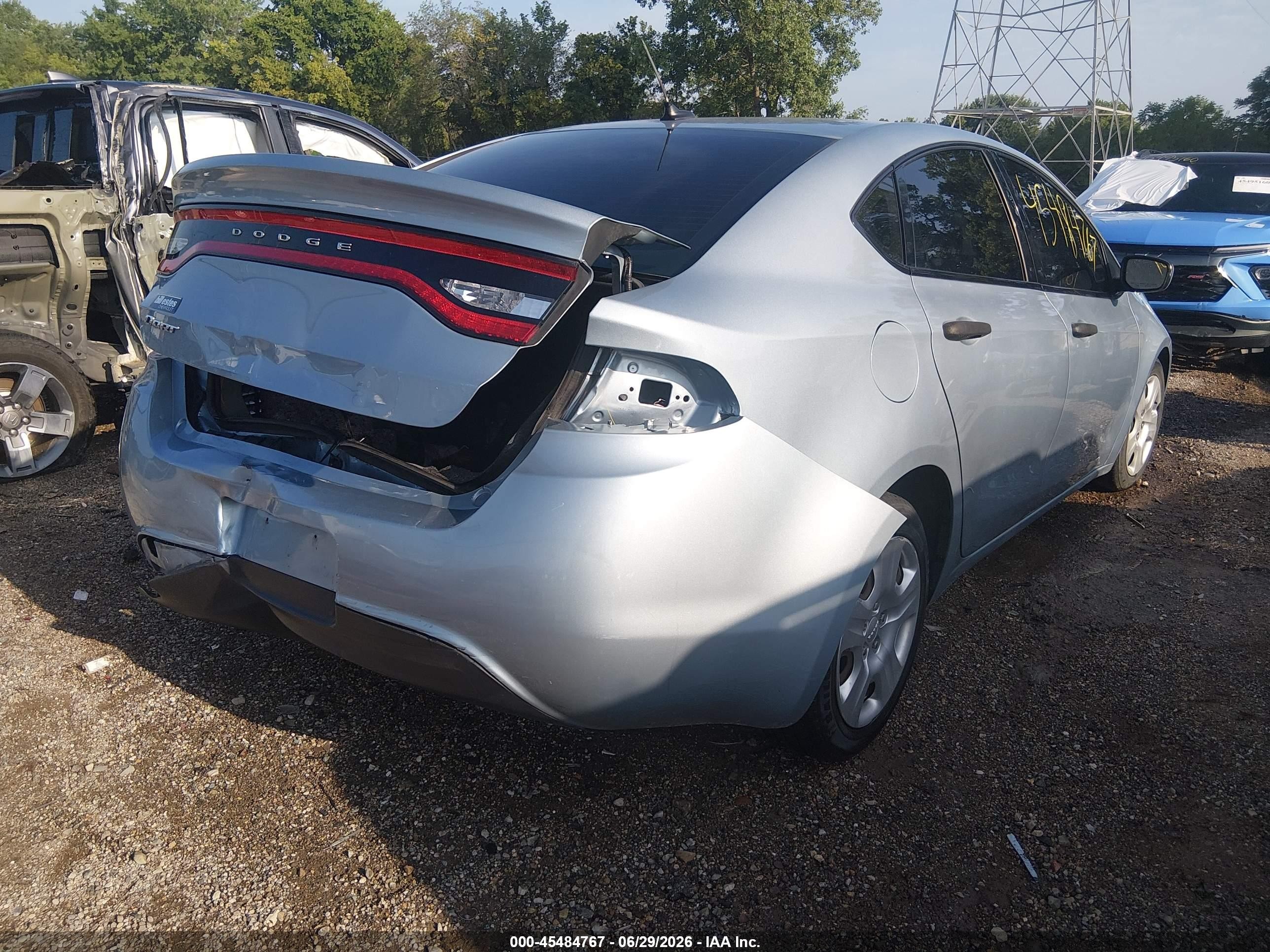 2013 Dodge Dart Se Silver vin: 1C3CDFAA4DD287051