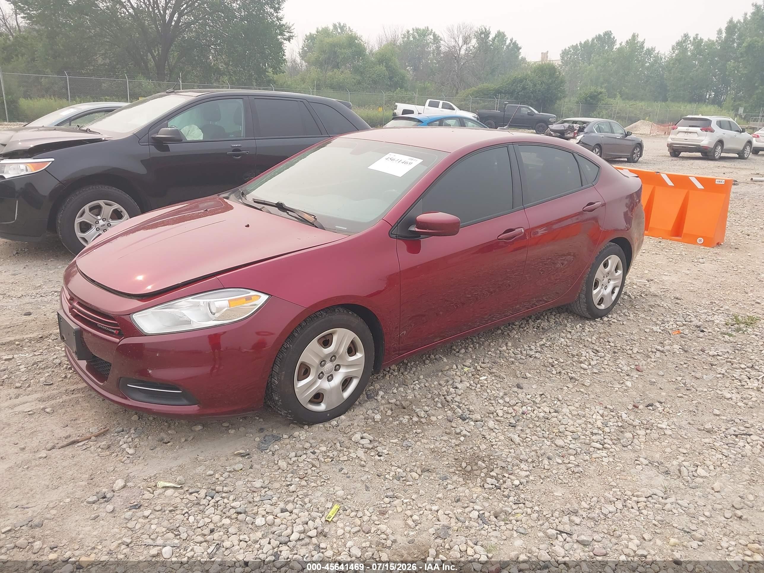 2015 Dodge Dart Se Red vin: 1C3CDFAA4FD276022