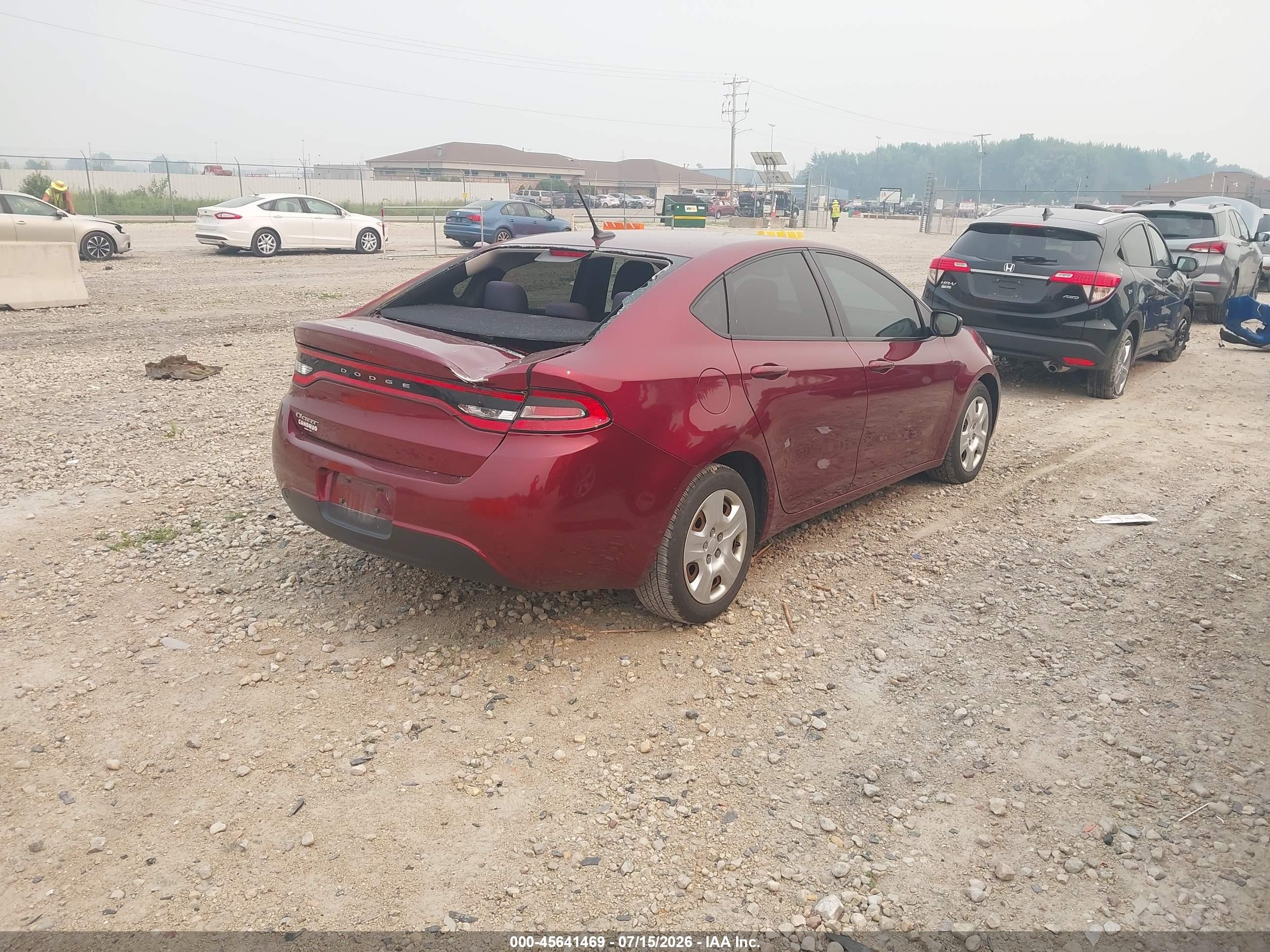 2015 Dodge Dart Se Red vin: 1C3CDFAA4FD276022