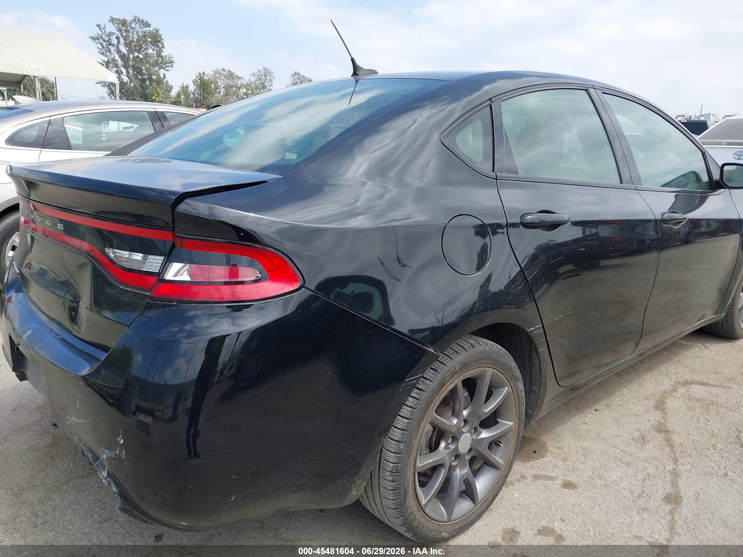 2015 Dodge Dart Se Black vin: 1C3CDFAA4FD421575