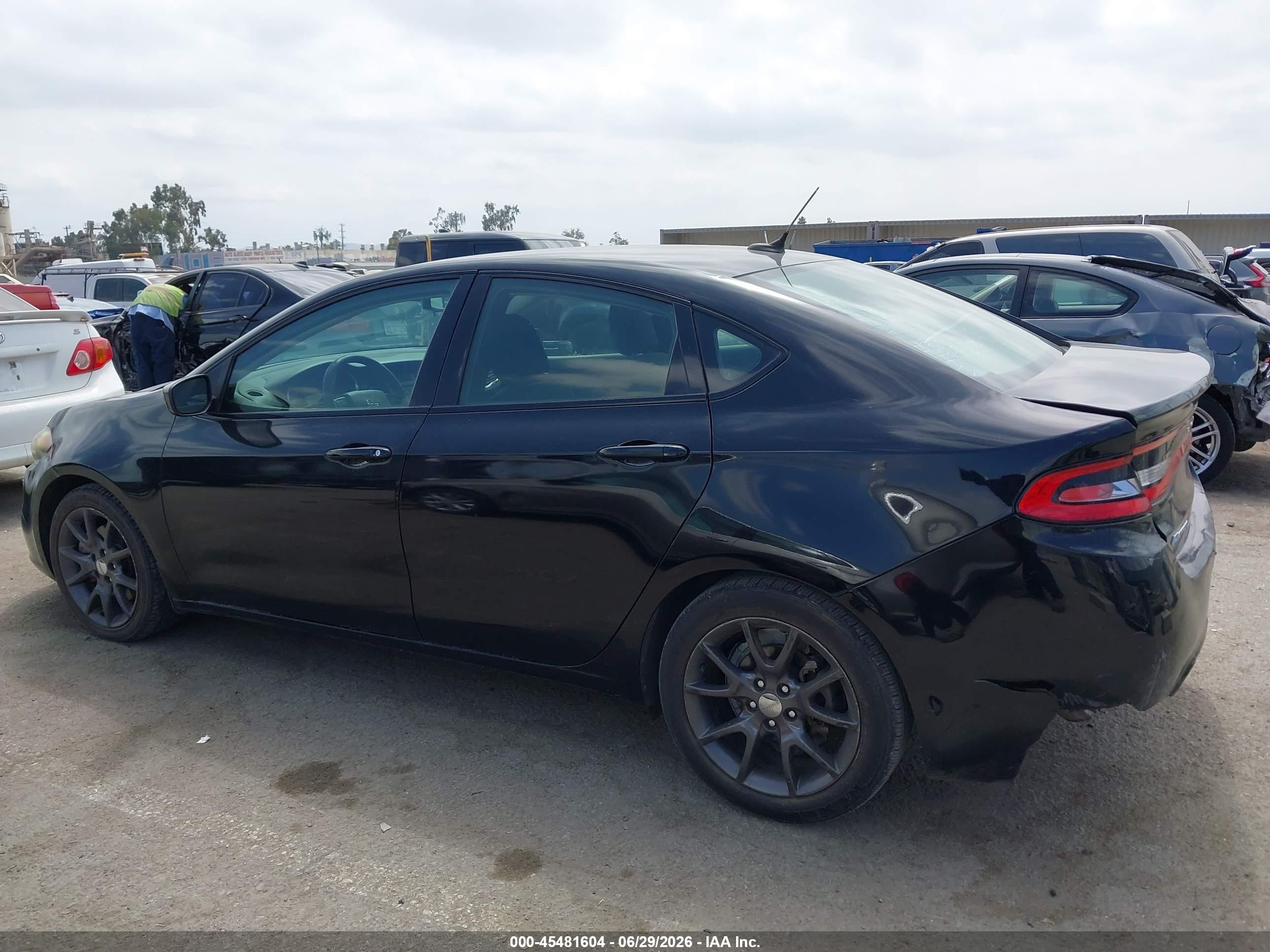 2015 Dodge Dart Se Black vin: 1C3CDFAA4FD421575