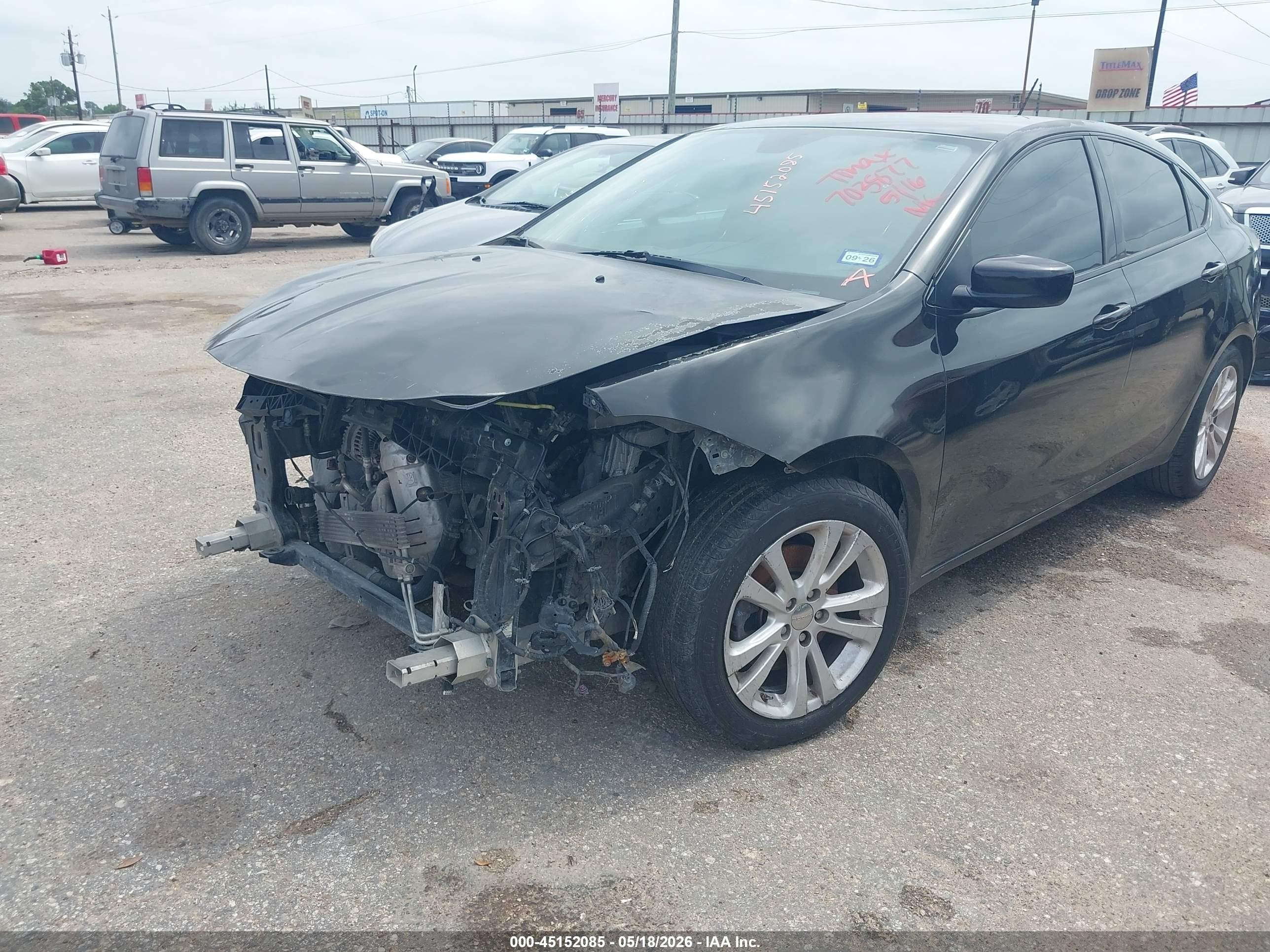 2016 Dodge Dart Se Black vin: 1C3CDFAA4GD703877