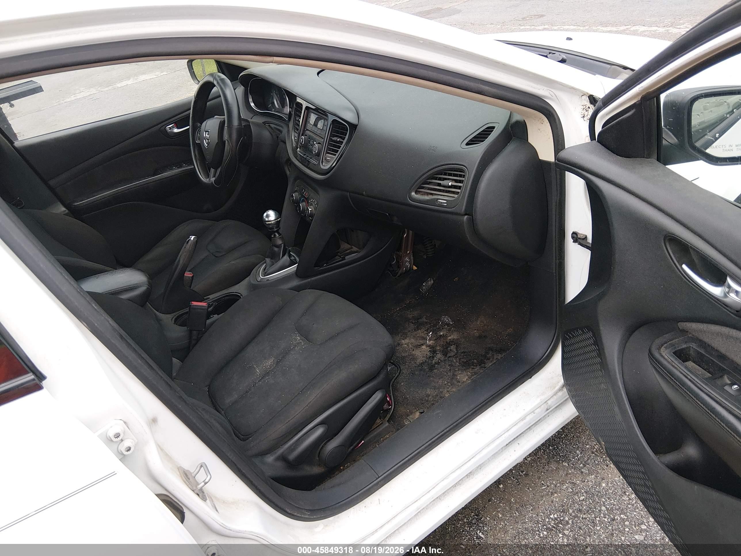2013 Dodge Dart Se White vin: 1C3CDFAA5DD302897