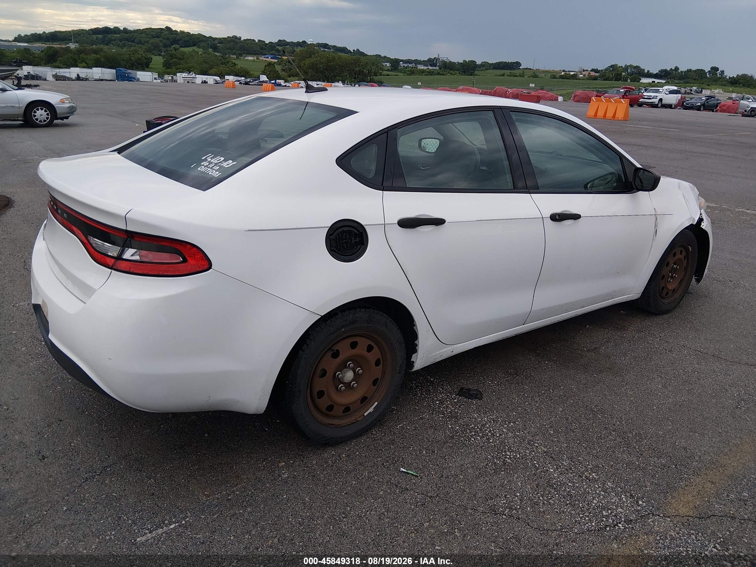 2013 Dodge Dart Se White vin: 1C3CDFAA5DD302897