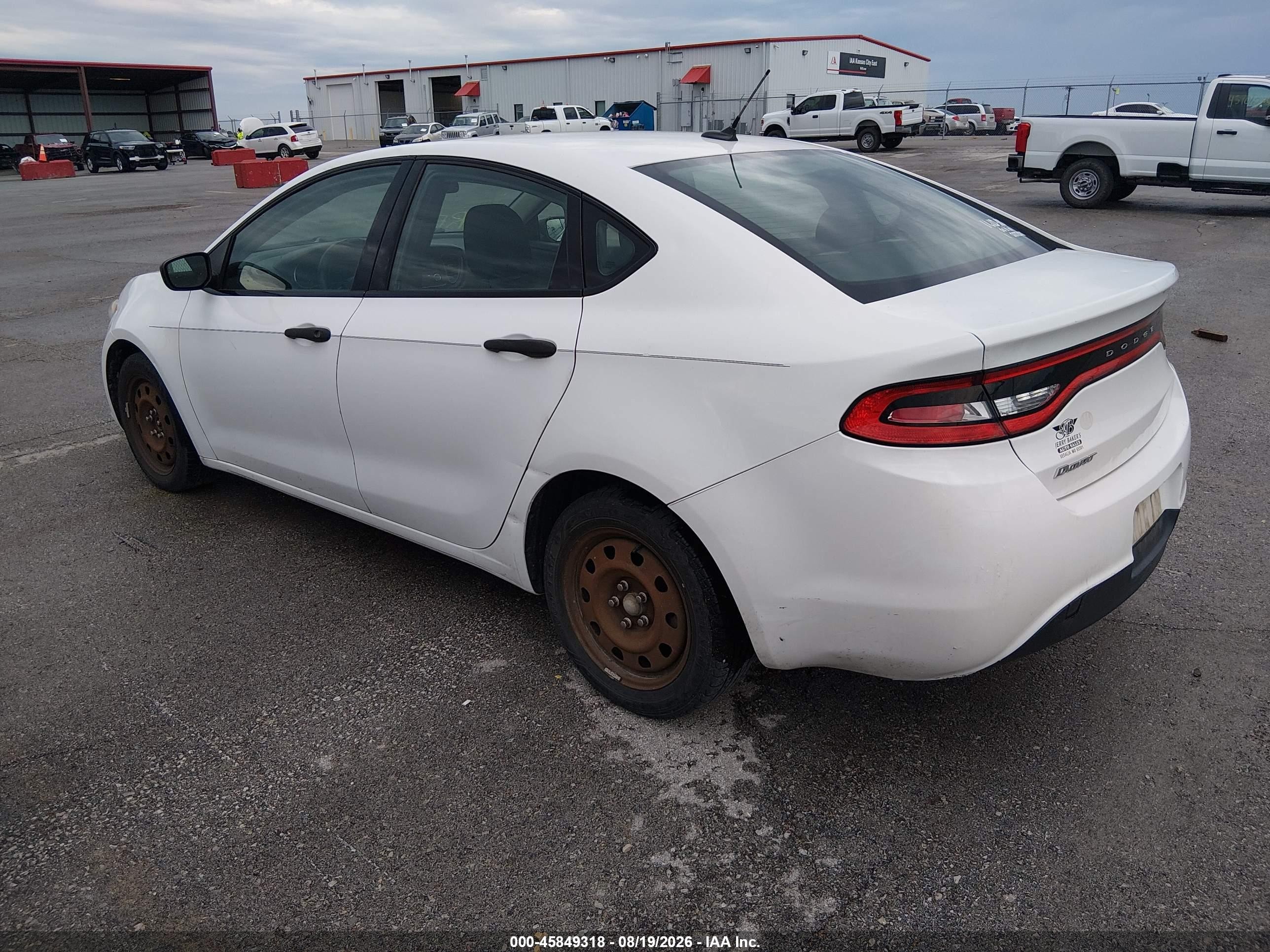 2013 Dodge Dart Se White vin: 1C3CDFAA5DD302897