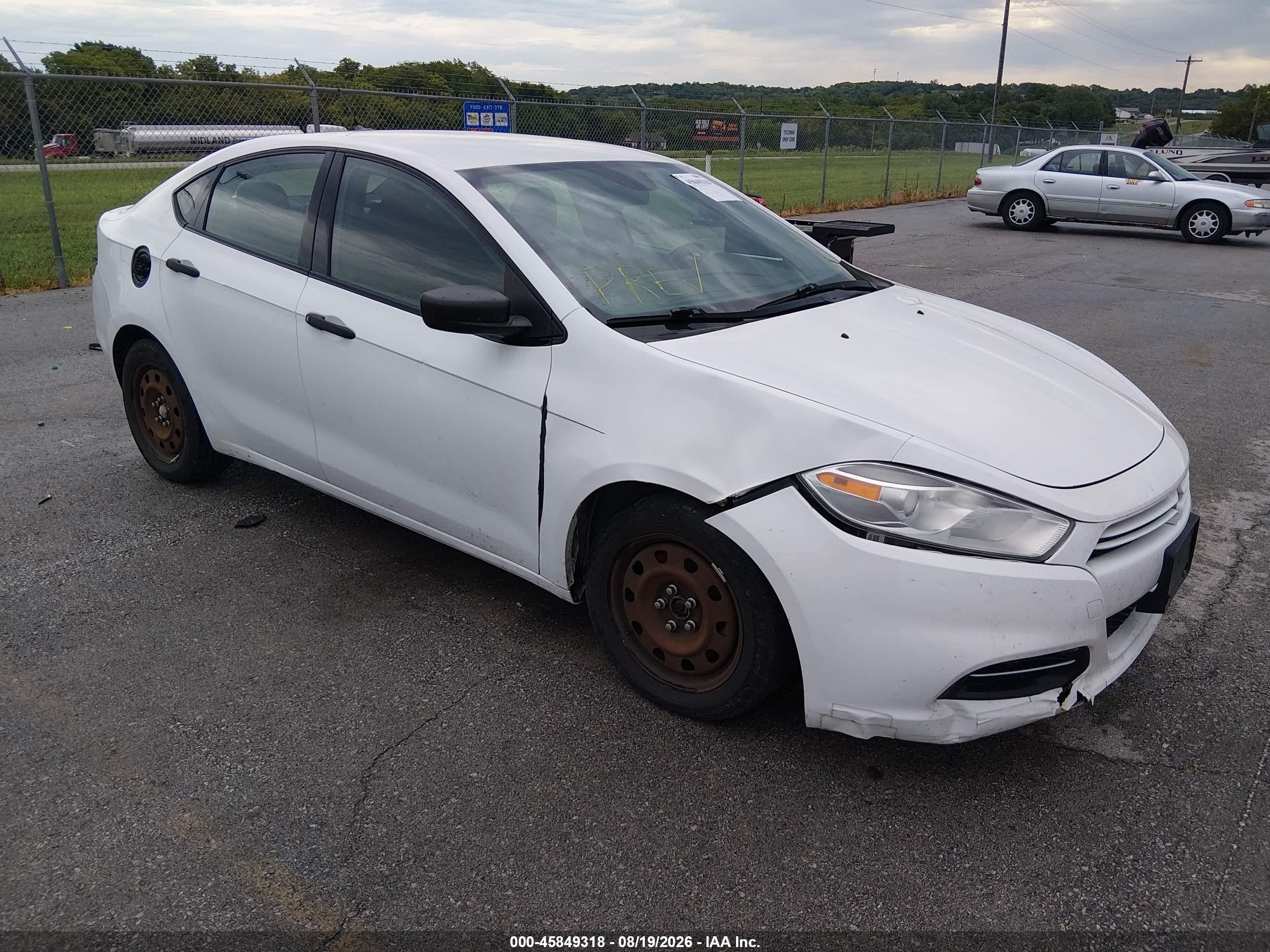 2013 Dodge Dart Se White vin: 1C3CDFAA5DD302897