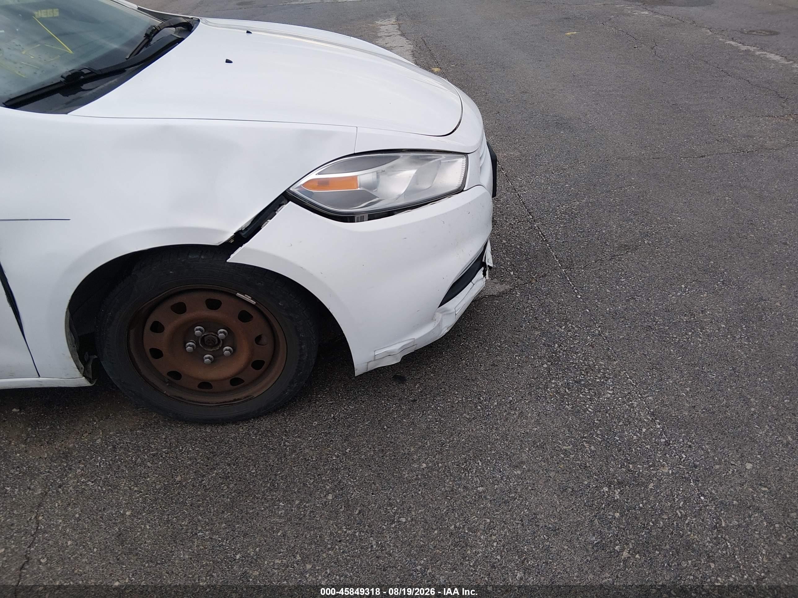 2013 Dodge Dart Se White vin: 1C3CDFAA5DD302897