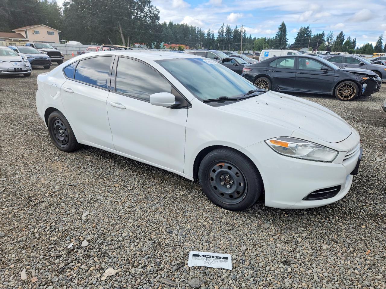 2014 Dodge Dart Se White vin: 1C3CDFAA5ED833809