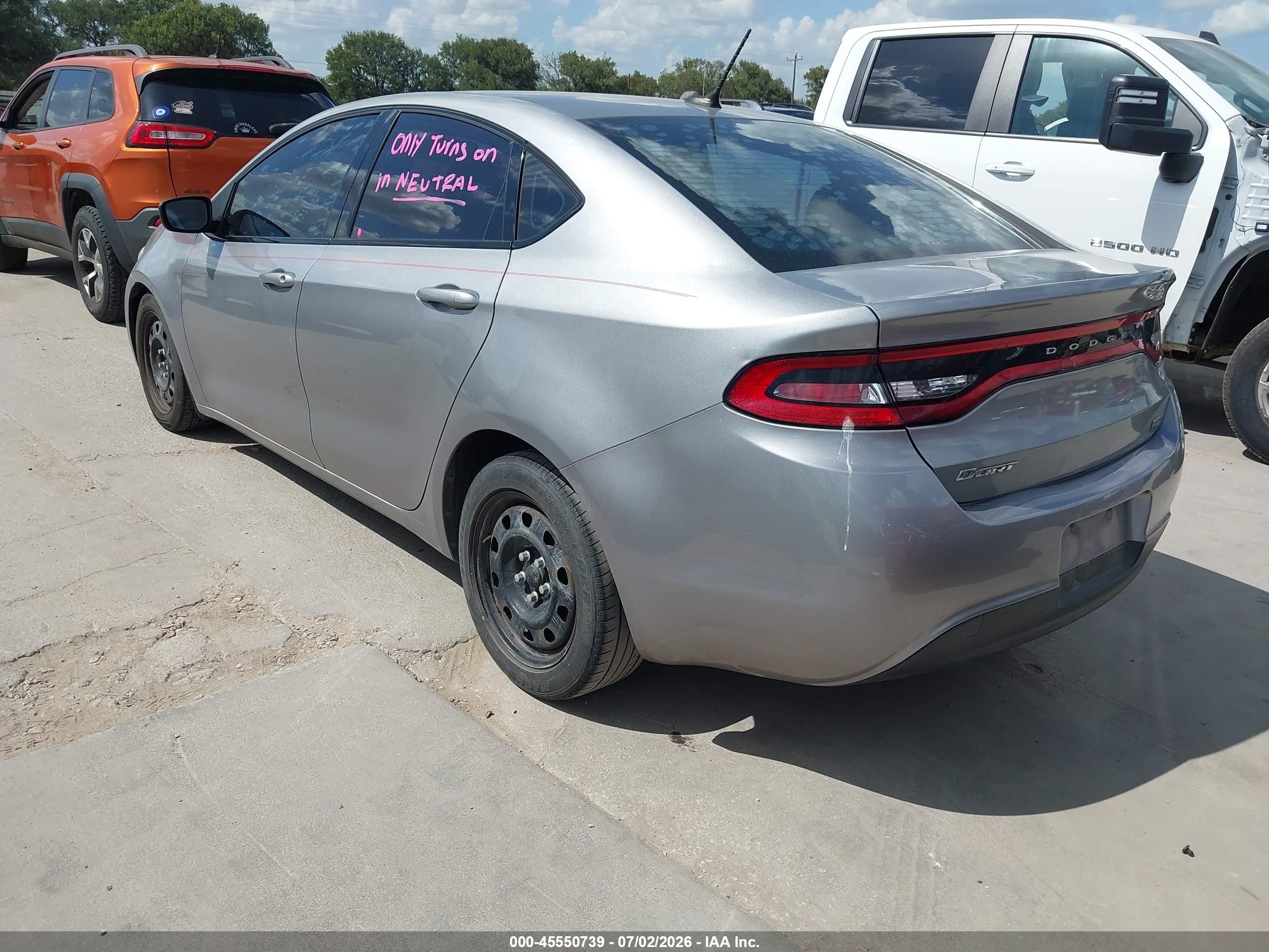 2014 Dodge Dart Se Gray vin: 1C3CDFAA5ED909514