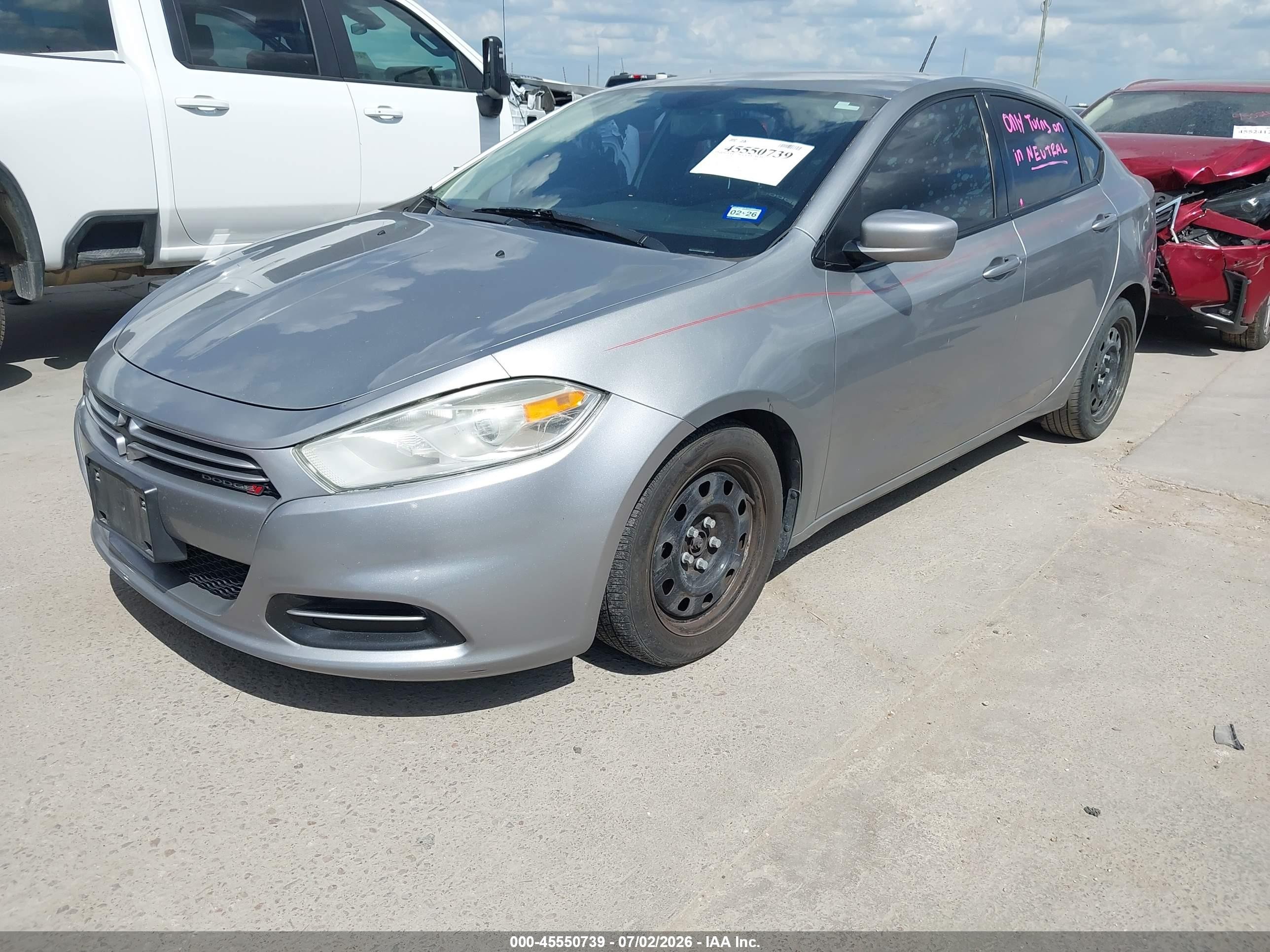 2014 Dodge Dart Se Gray vin: 1C3CDFAA5ED909514