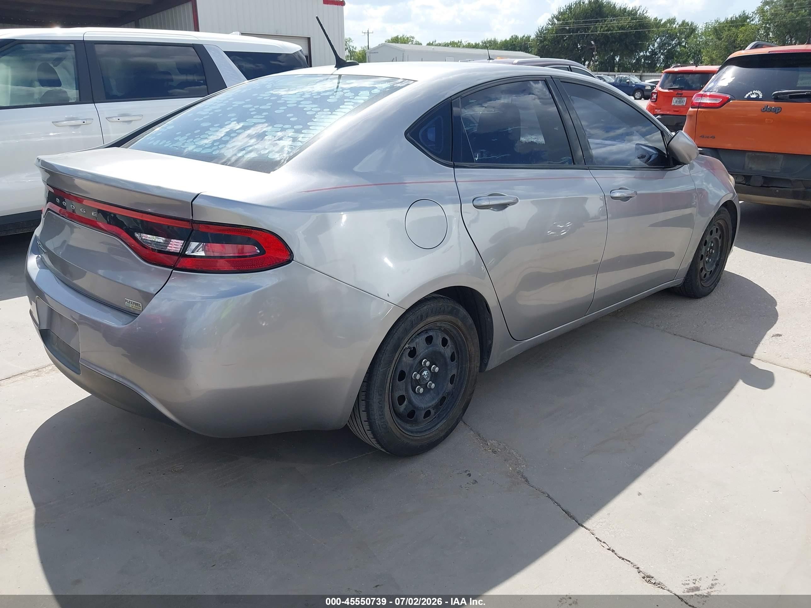 2014 Dodge Dart Se Gray vin: 1C3CDFAA5ED909514