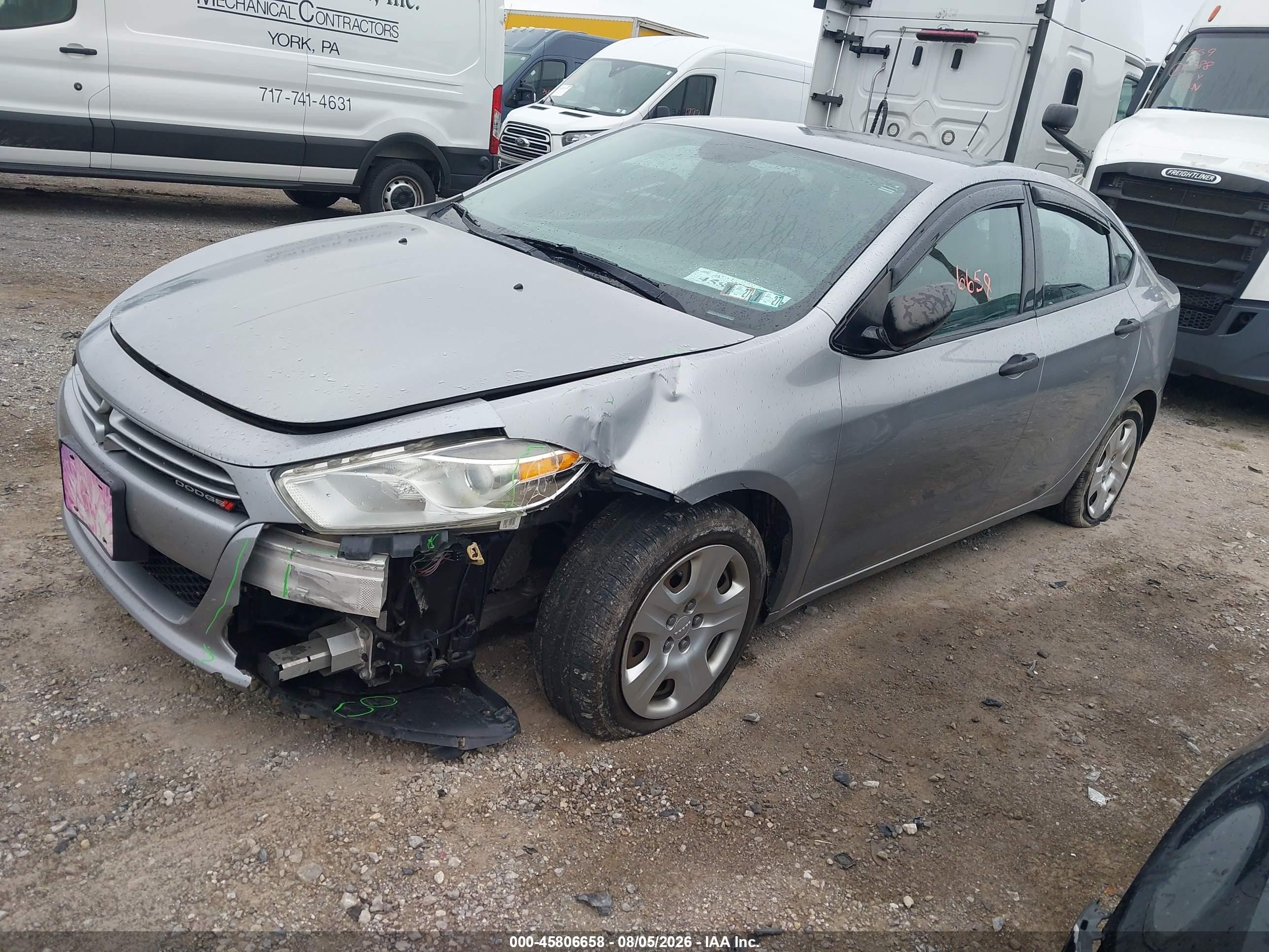 2014 Dodge Dart Se Silver vin: 1C3CDFAA5ED916754