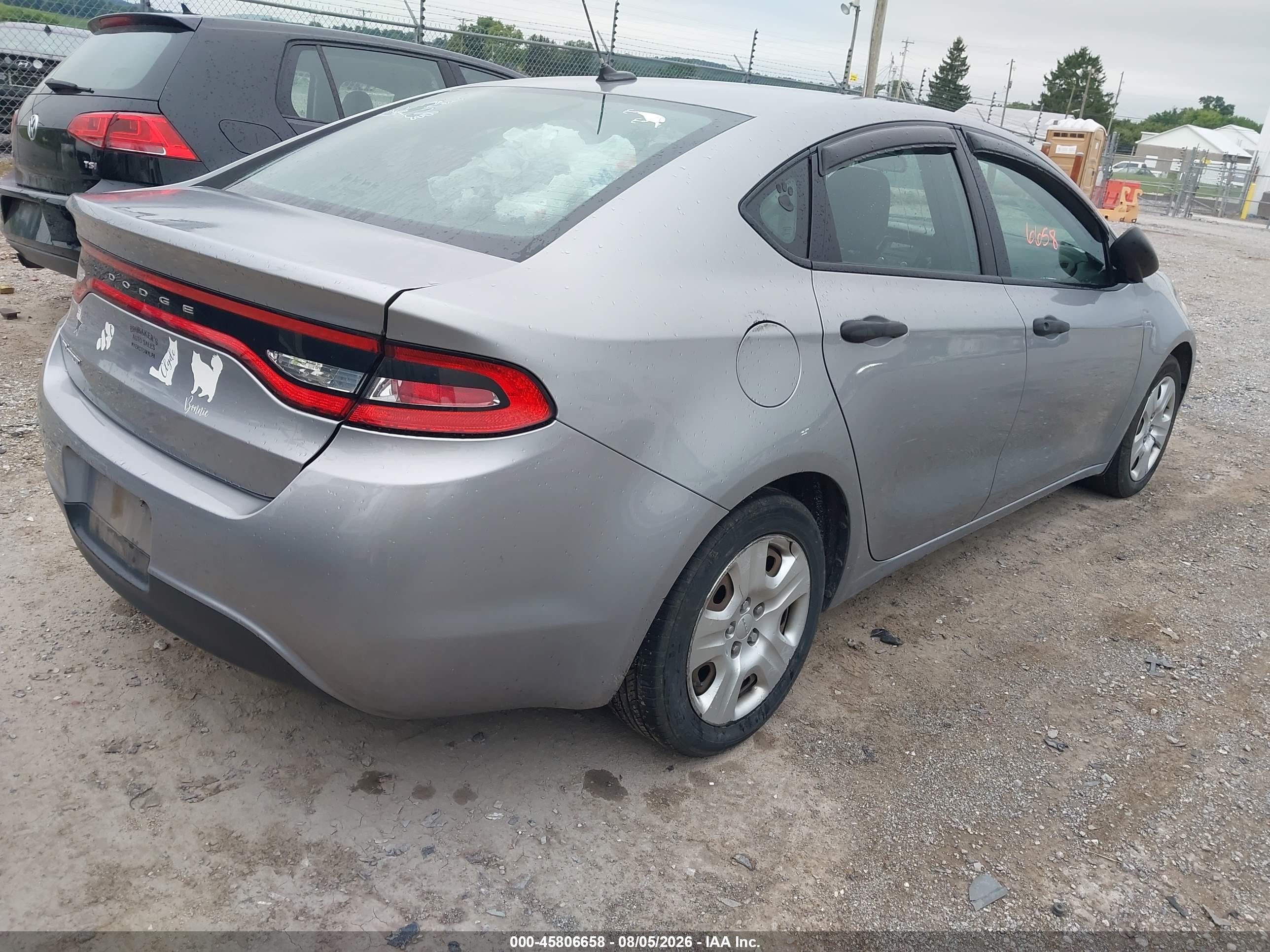 2014 Dodge Dart Se Silver vin: 1C3CDFAA5ED916754