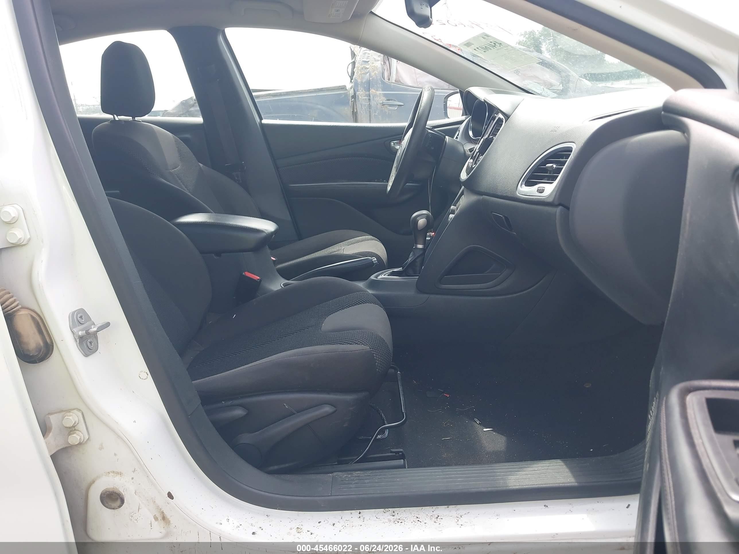 2015 Dodge Dart Se White vin: 1C3CDFAA5FD375366