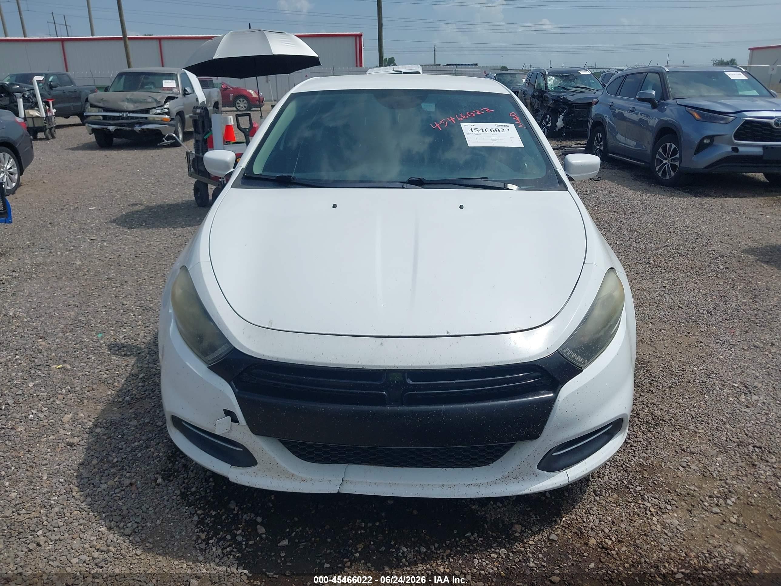 2015 Dodge Dart Se White vin: 1C3CDFAA5FD375366