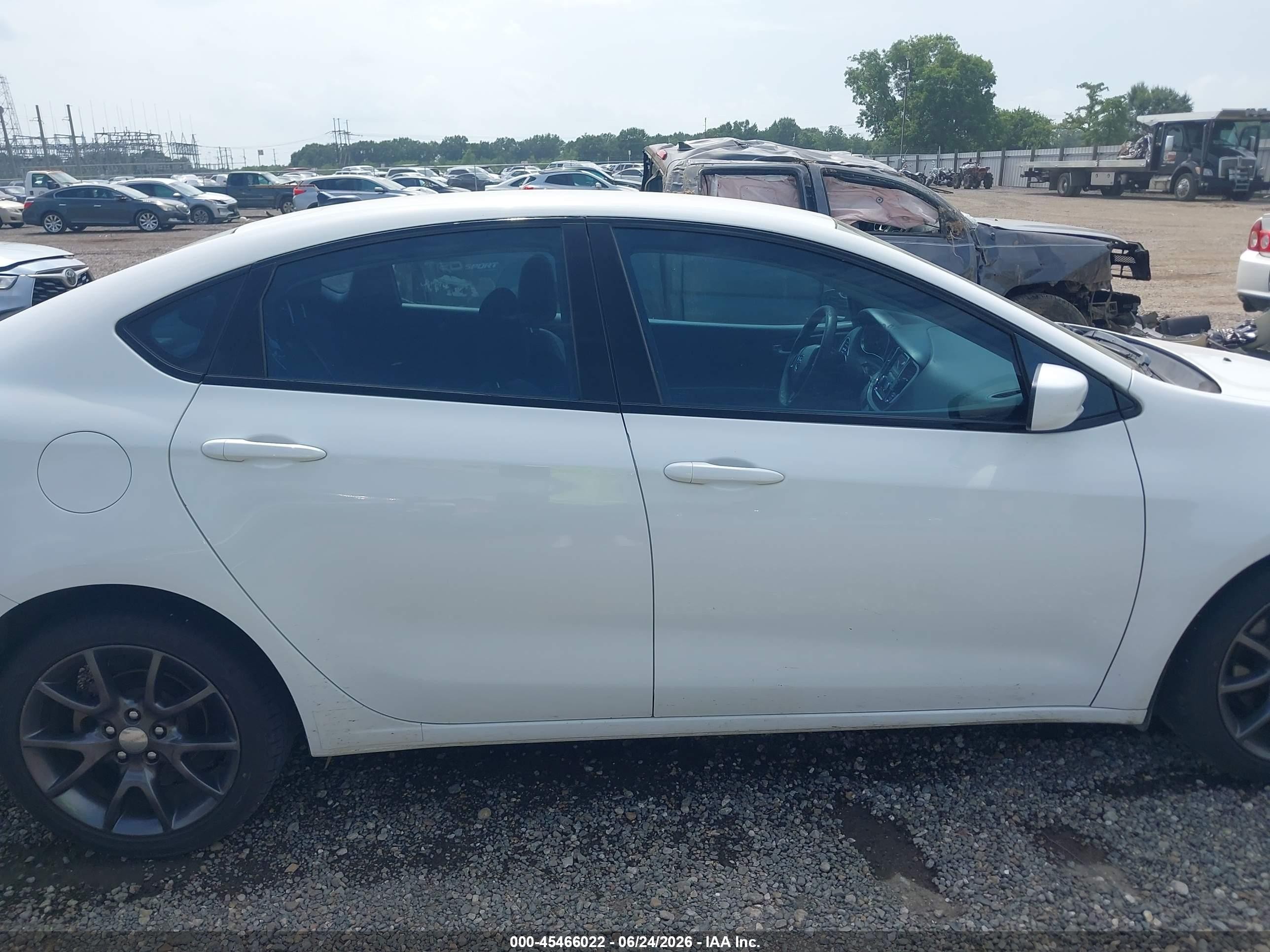 2015 Dodge Dart Se White vin: 1C3CDFAA5FD375366