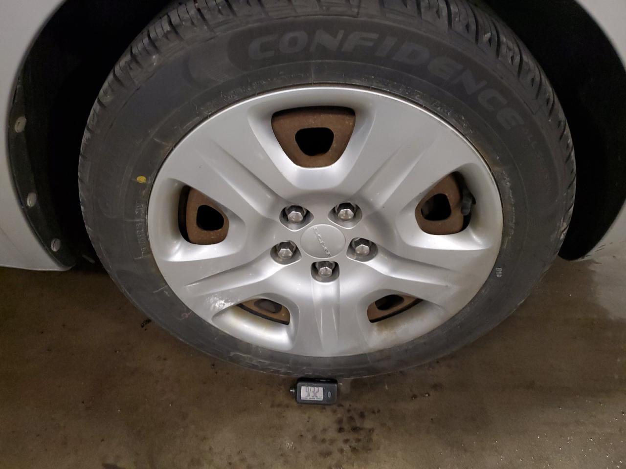 2013 Dodge Dart Se Silver vin: 1C3CDFAA6DD178302 Damage: Left Rear Wheel Cover, Peeling, 3 To 4 Inches
