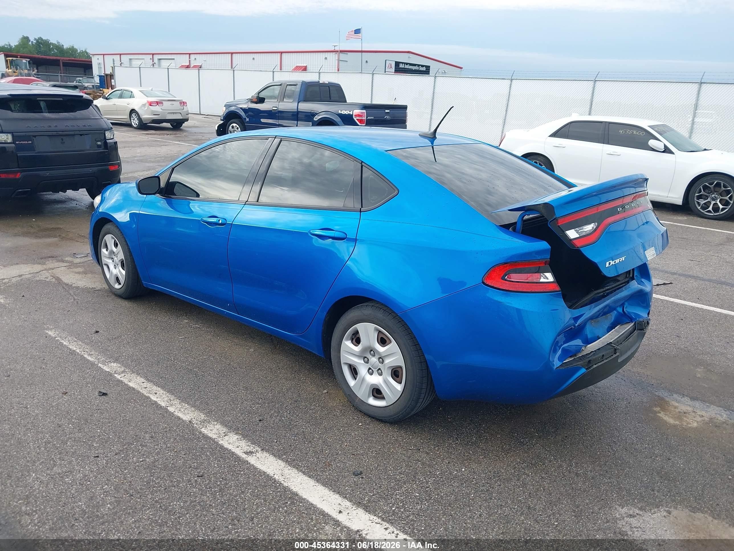2015 Dodge Dart Se Blue vin: 1C3CDFAA6FD407712