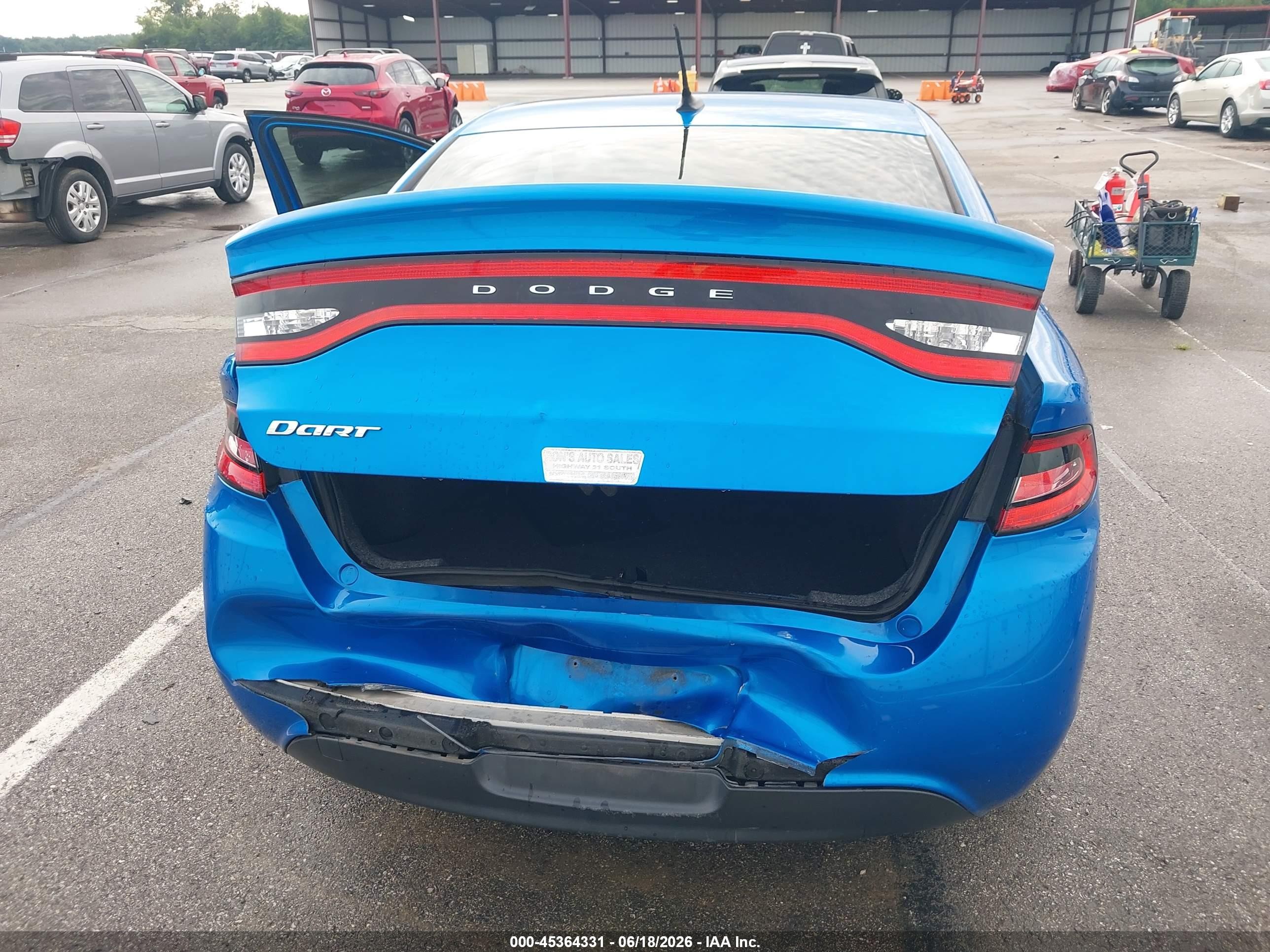 2015 Dodge Dart Se Blue vin: 1C3CDFAA6FD407712