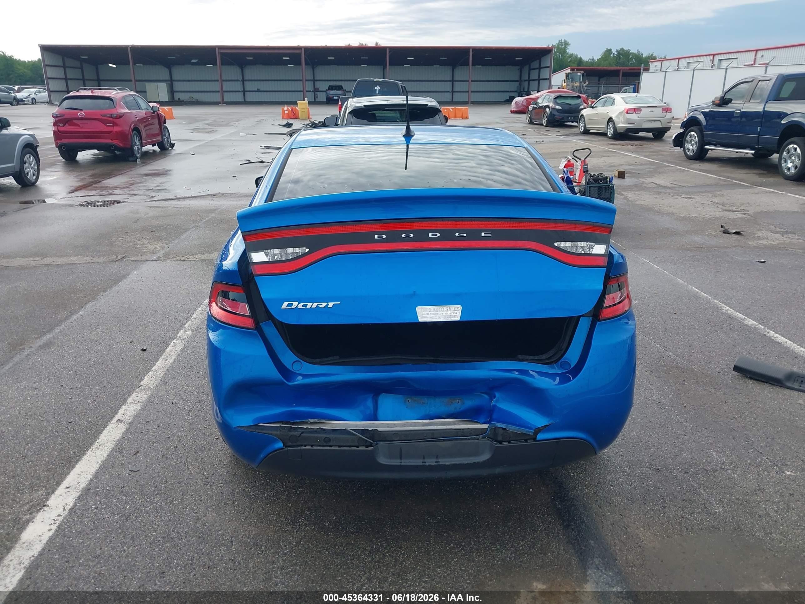 2015 Dodge Dart Se Blue vin: 1C3CDFAA6FD407712