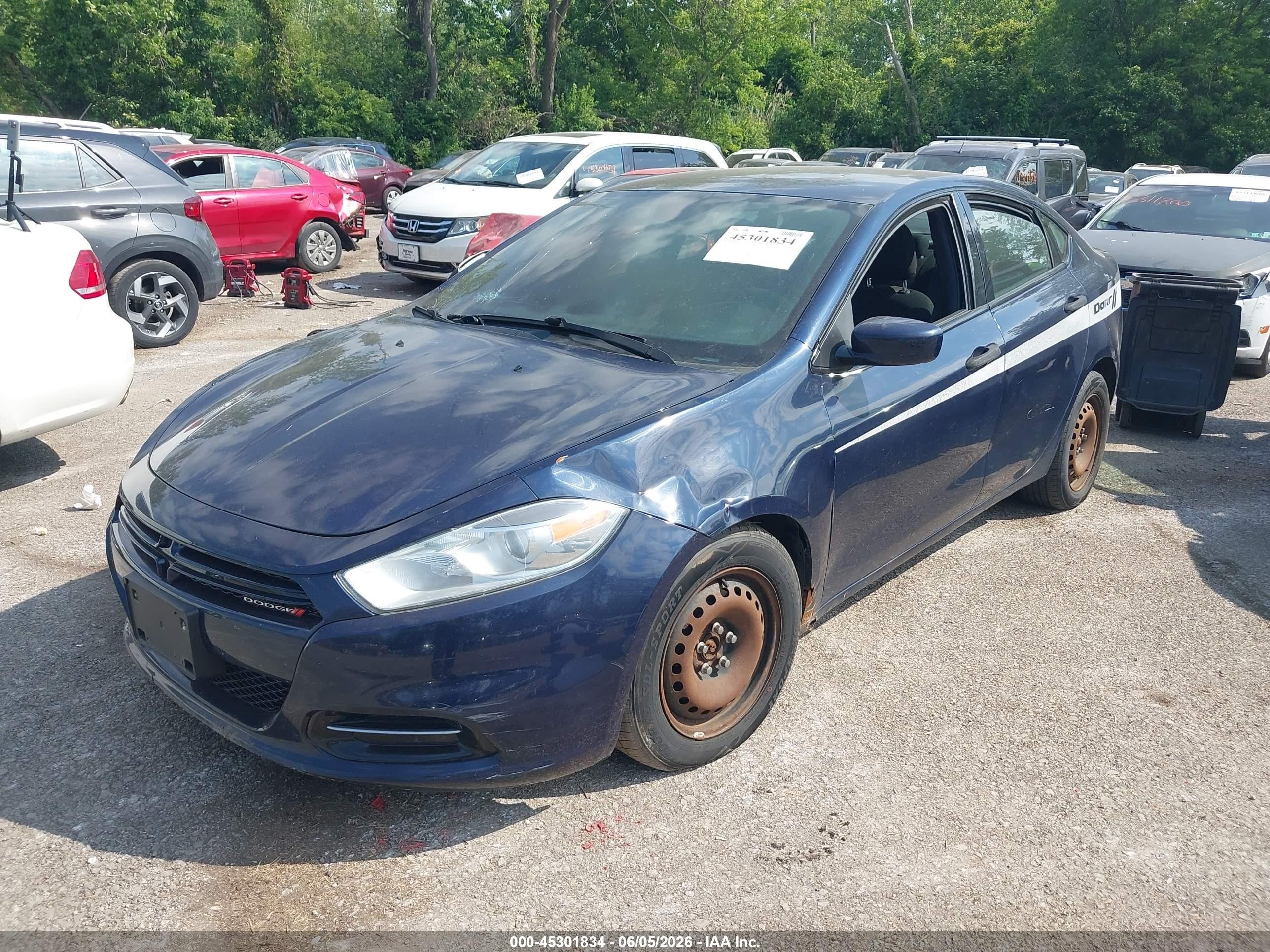 2013 Dodge Dart Se Dark Blue vin: 1C3CDFAA7DD297072