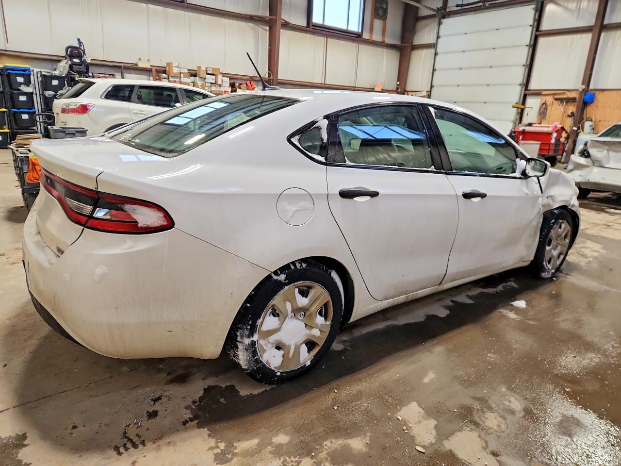 2015 Dodge Dart Se White vin: 1C3CDFAA7FD130049