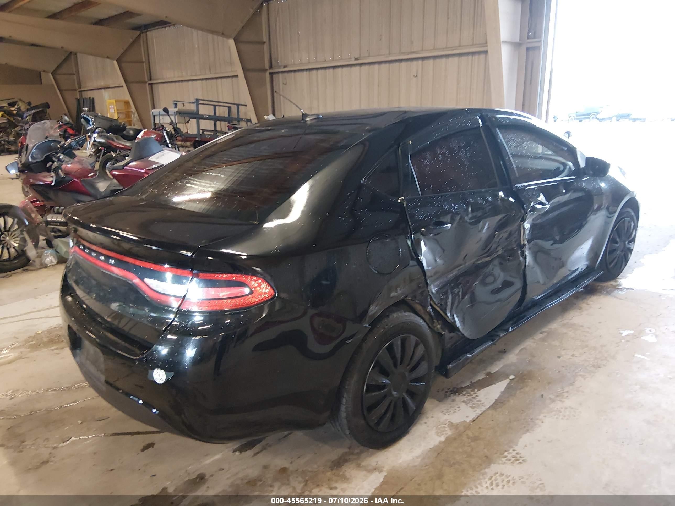 2015 Dodge Dart Se Black vin: 1C3CDFAA7FD299729