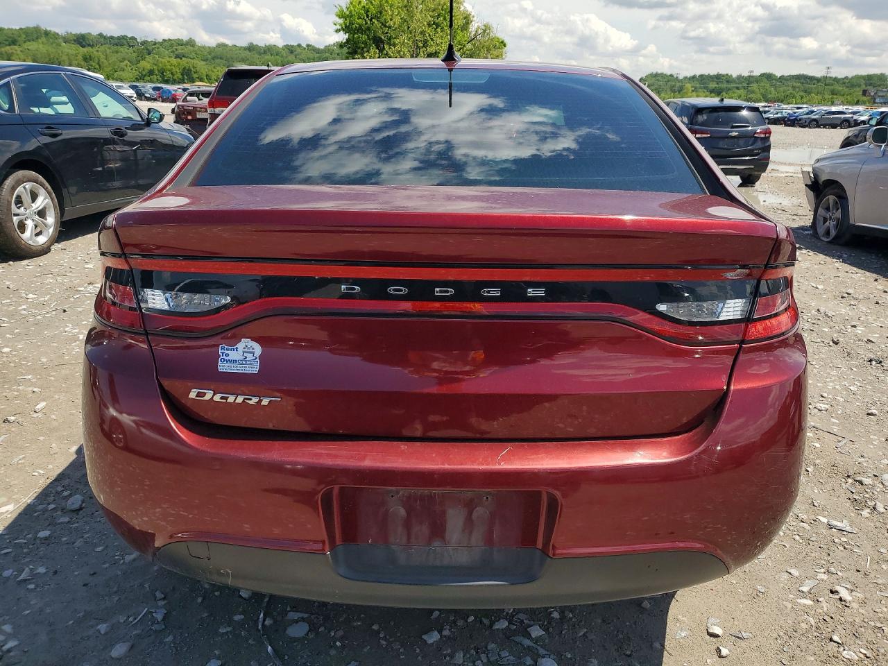2015 Dodge Dart Se Maroon vin: 1C3CDFAA7FD364062
