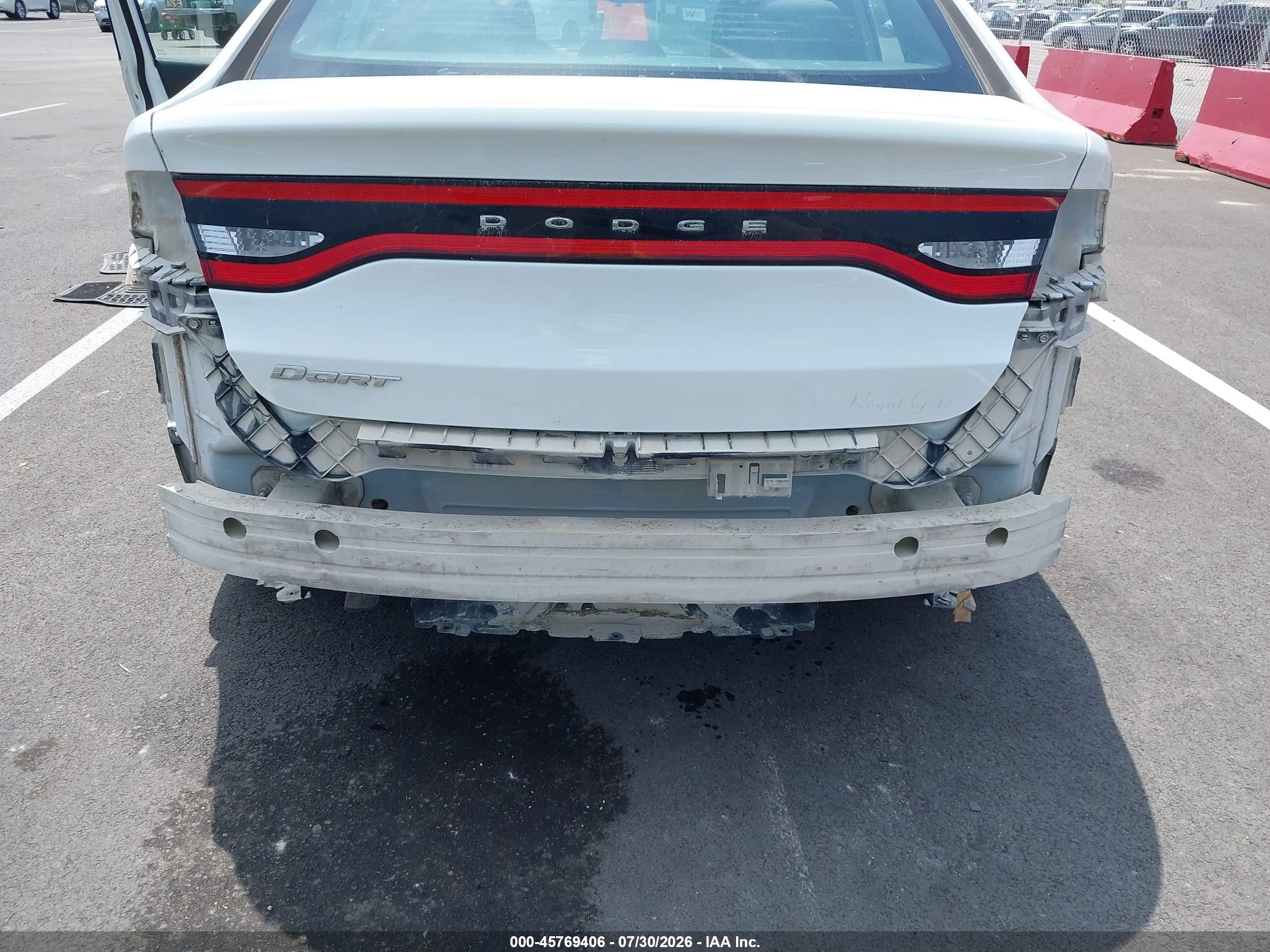 2015 Dodge Dart Se White vin: 1C3CDFAA7FD421215